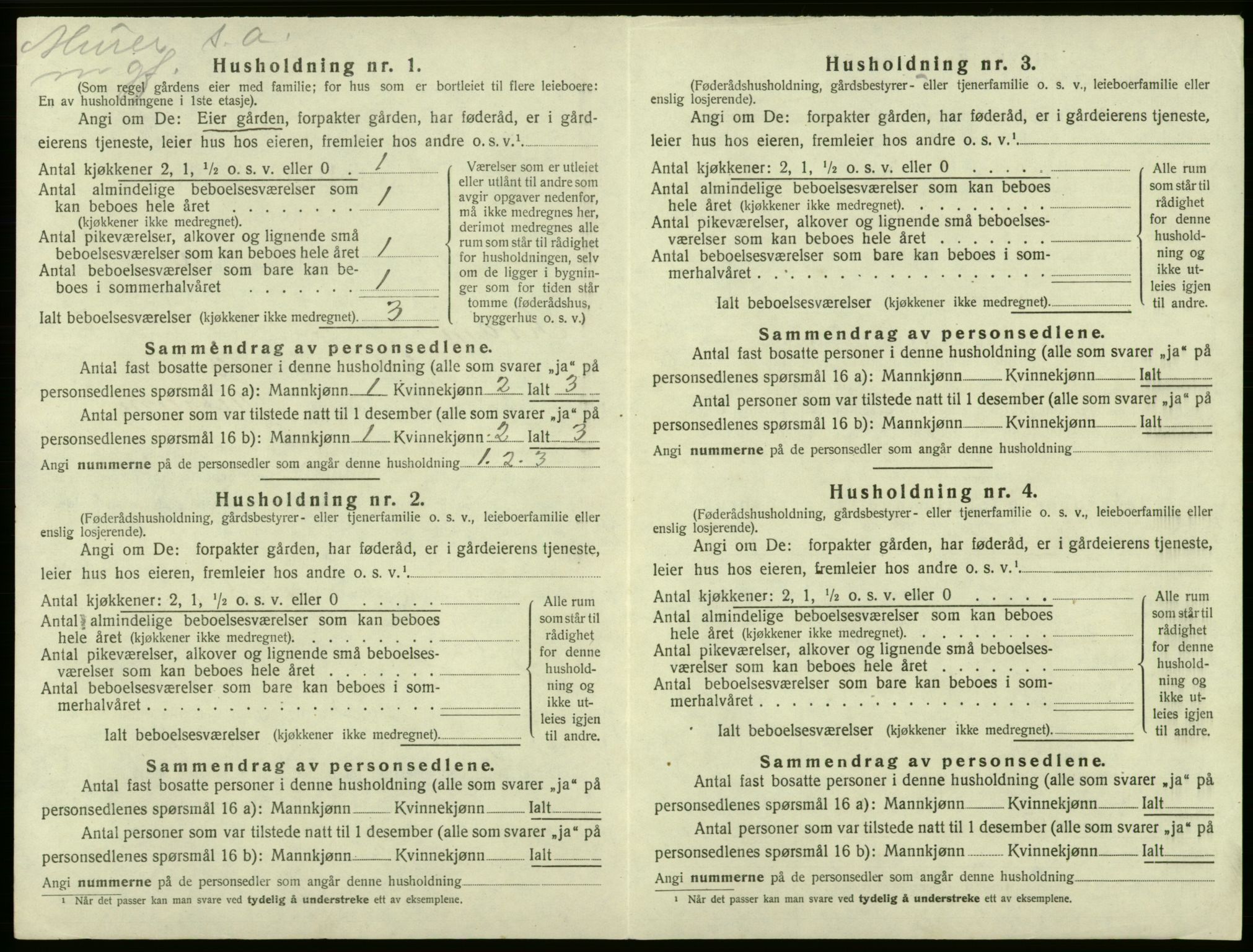 SAB, 1920 census for Kvam, 1920, p. 639