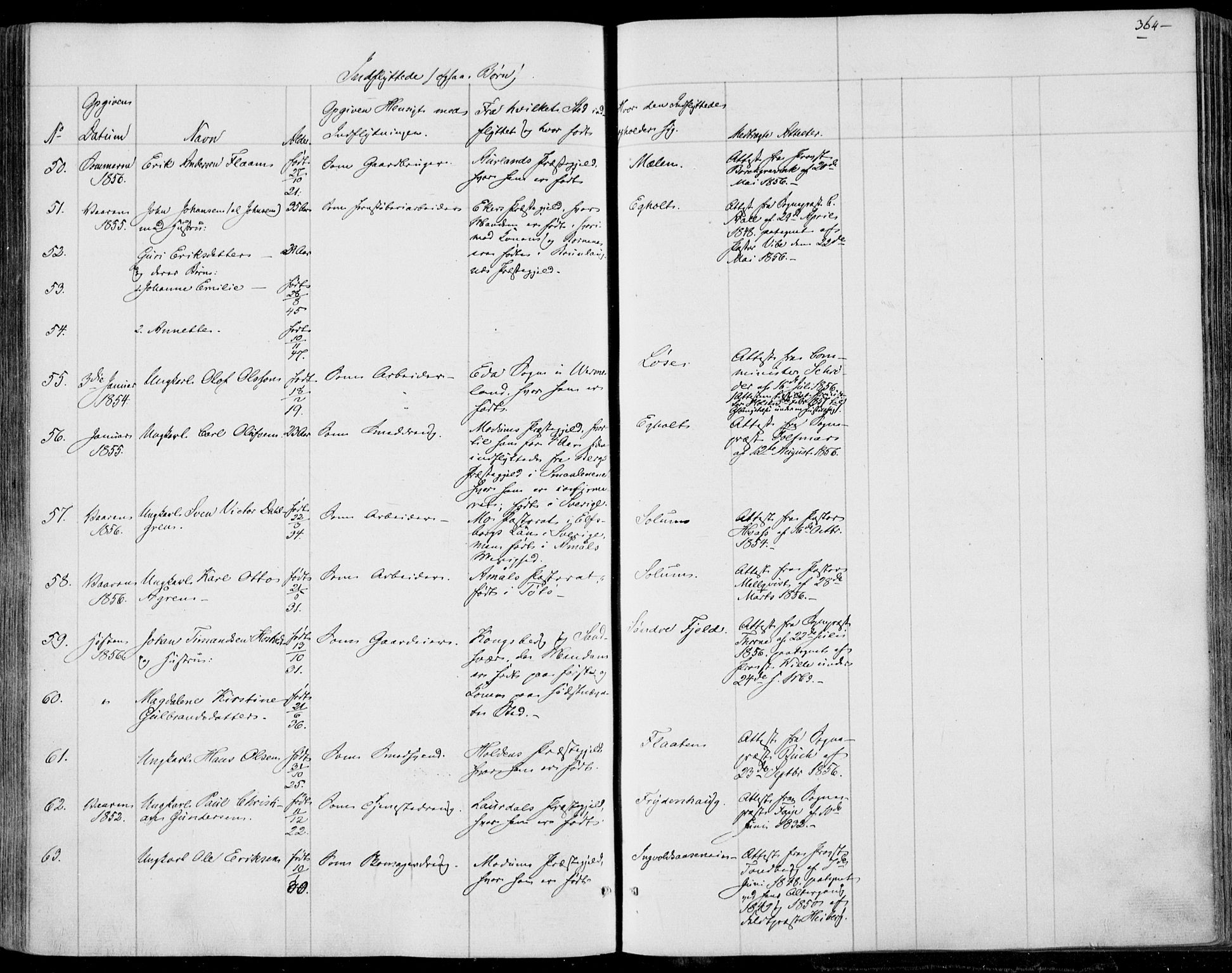 Skoger kirkebøker, AV/SAKO-A-59/F/Fa/L0003: Parish register (official) no. I 3, 1842-1861, p. 364