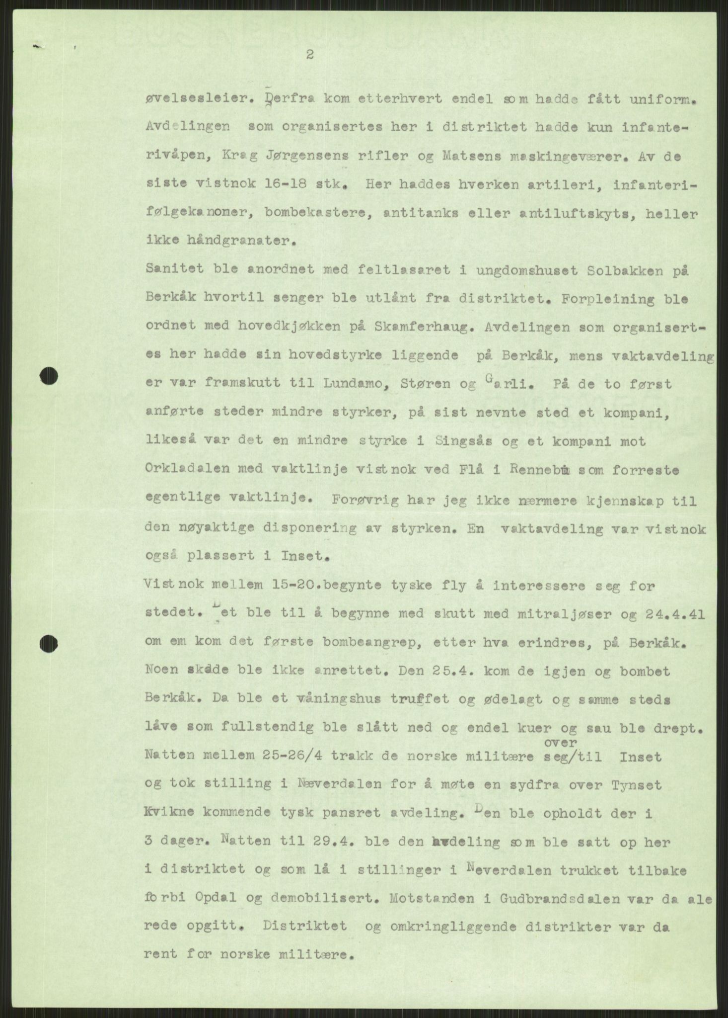 Forsvaret, Forsvarets krigshistoriske avdeling, RA/RAFA-2017/Y/Ya/L0016: II-C-11-31 - Fylkesmenn.  Rapporter om krigsbegivenhetene 1940., 1940, p. 90