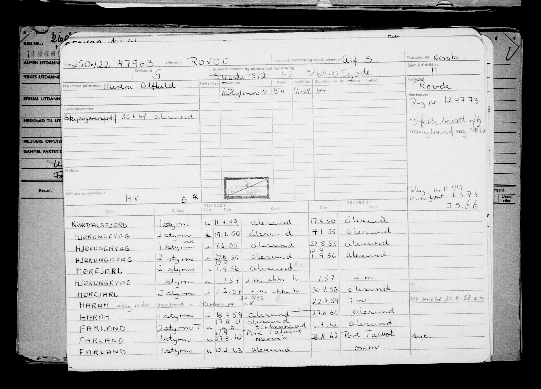 Direktoratet for sjømenn, AV/RA-S-3545/G/Gb/L0205: Hovedkort, 1922, p. 688