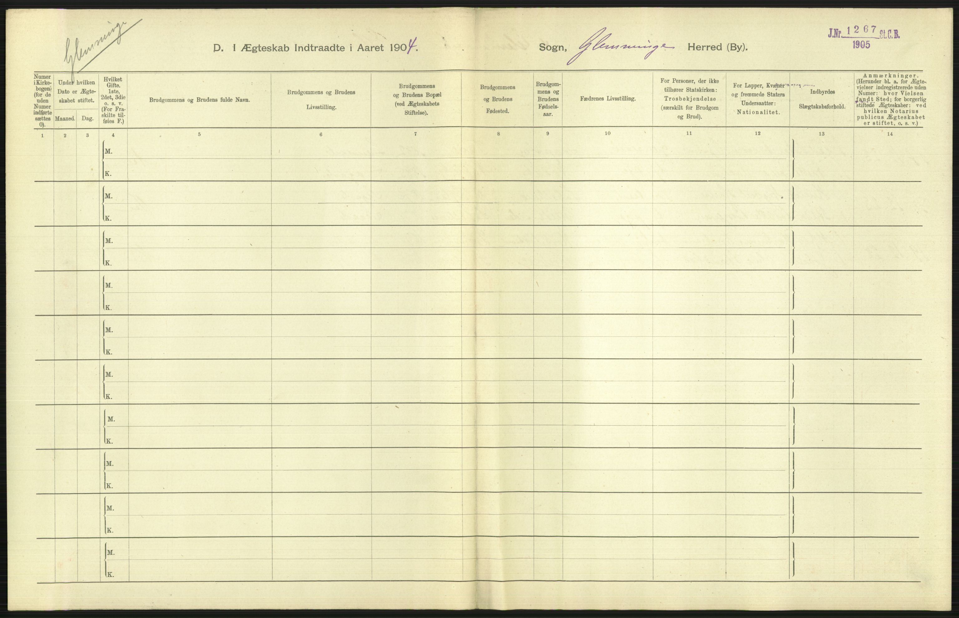 Statistisk sentralbyrå, Sosiodemografiske emner, Befolkning, AV/RA-S-2228/D/Df/Dfa/Dfab/L0001: Smålenenes amt: Fødte, gifte, døde, 1904, p. 630