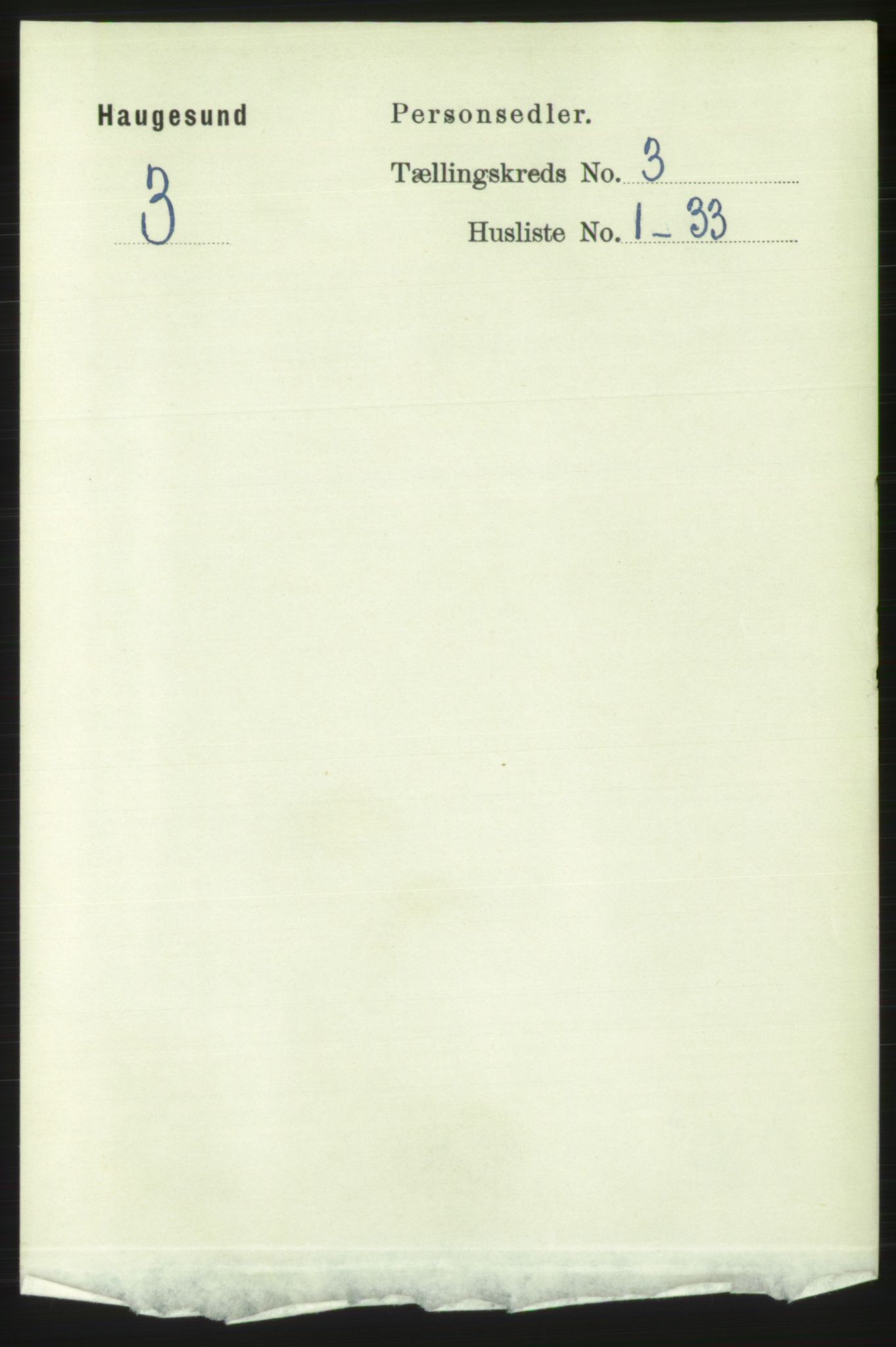 RA, 1891 census for 1106 Haugesund, 1891, p. 1053