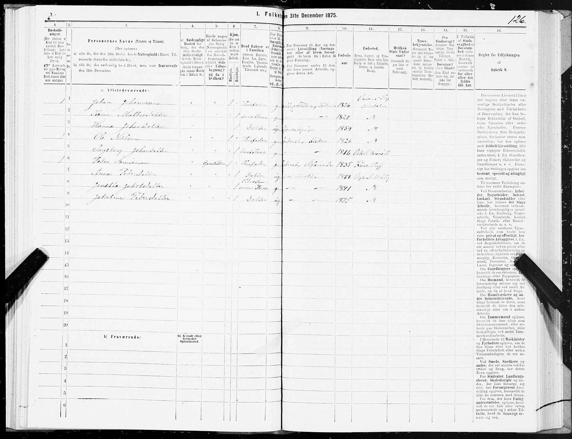 SAT, 1875 census for 1751P Nærøy, 1875, p. 4126