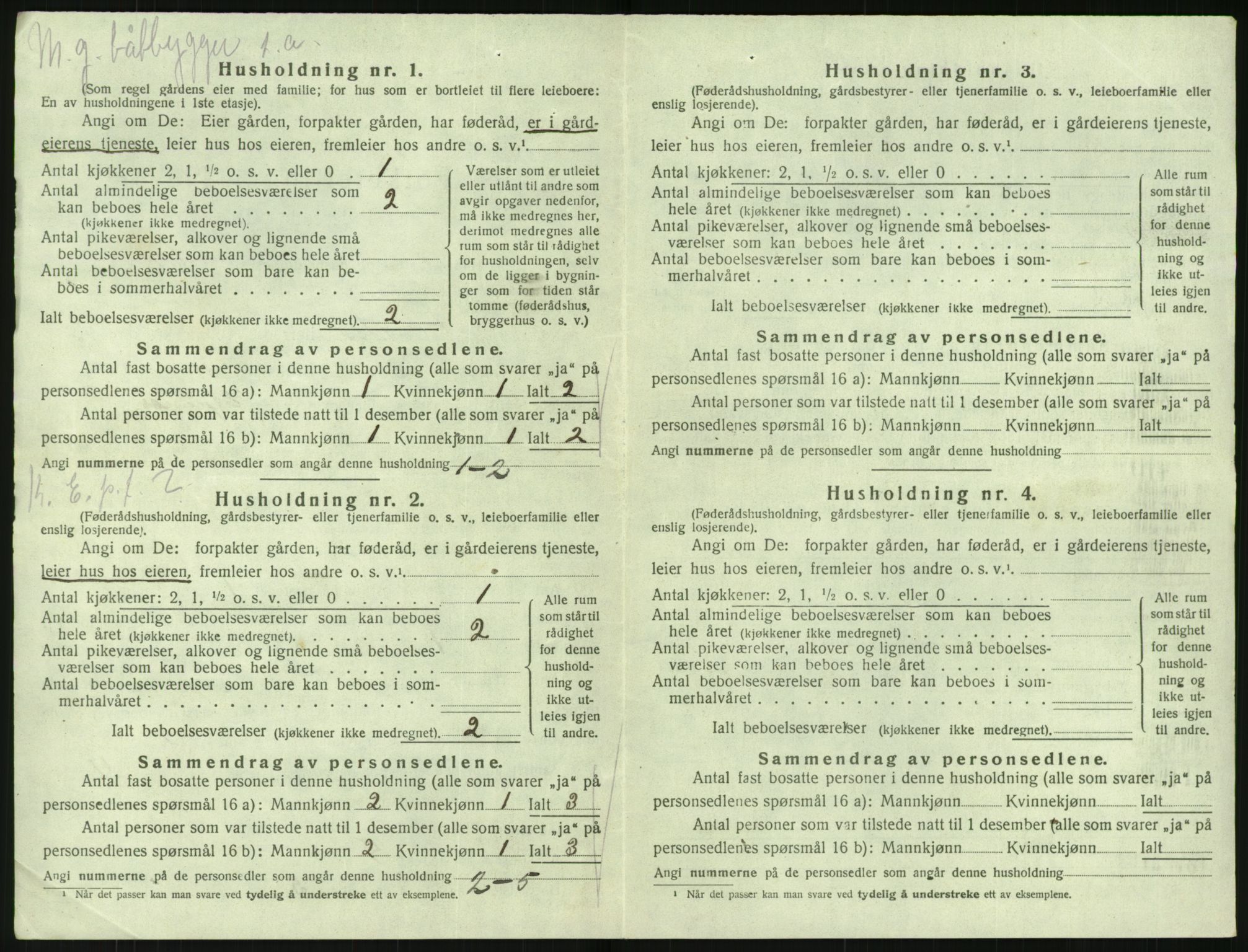 SAK, 1920 census for Flosta, 1920, p. 233