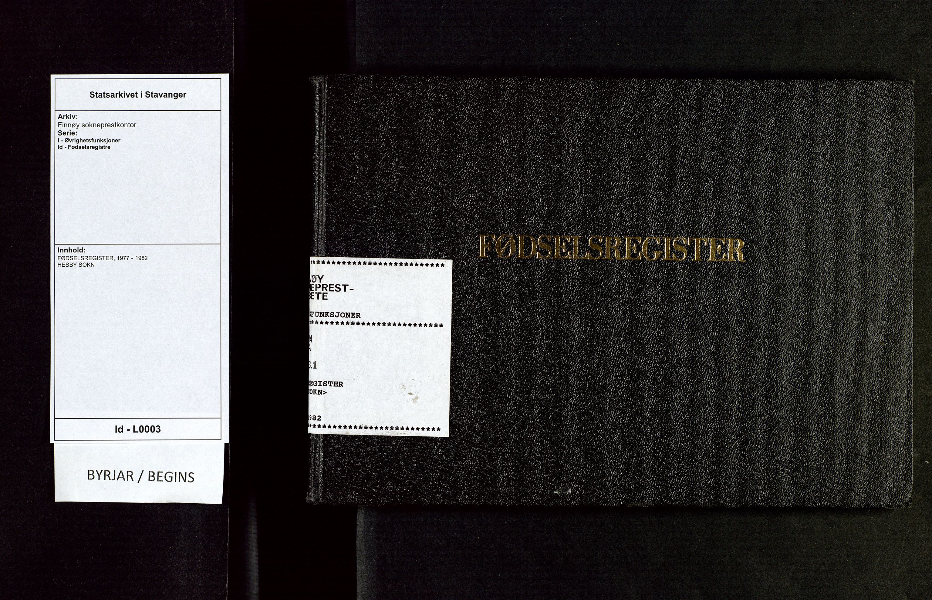 Finnøy sokneprestkontor, SAST/A-101825/I/Id/L0003: Birth register no. 3, 1977-1982
