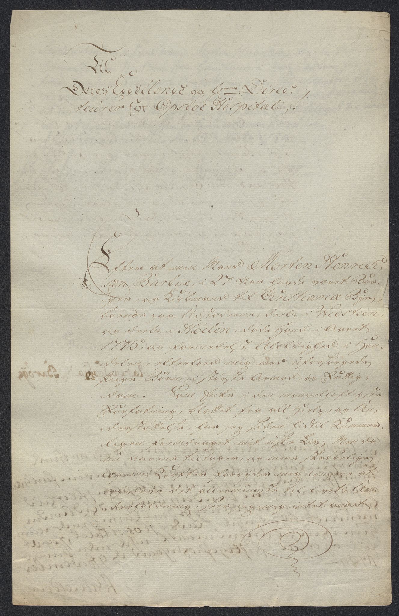 Oslo stiftsdireksjon, AV/SAO-A-11085/K/Kb/L0002/0011: Oslo Hospital / Hospitalslemmer: Brev, fortegnelser over lemmer og søkere, søknader, 1667-1823, p. 97