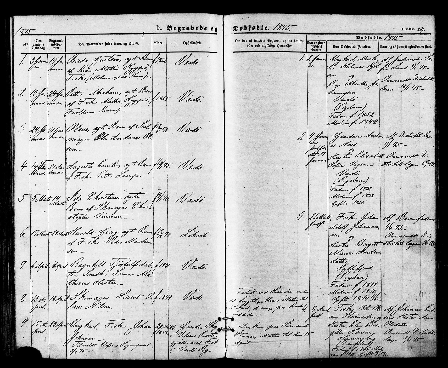 Vardø sokneprestkontor, SATØ/S-1332/H/Ha/L0005kirke: Parish register (official) no. 5, 1872-1878, p. 251