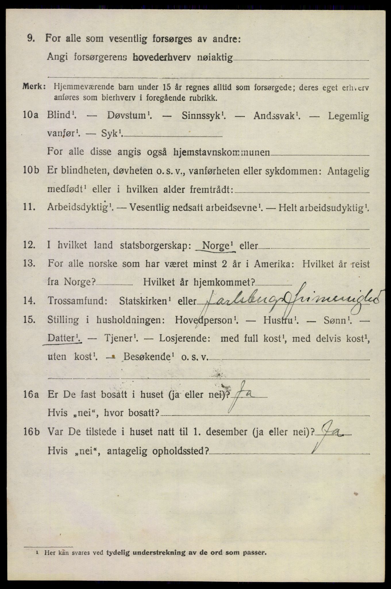 SAKO, 1920 census for Våle, 1920, p. 5507
