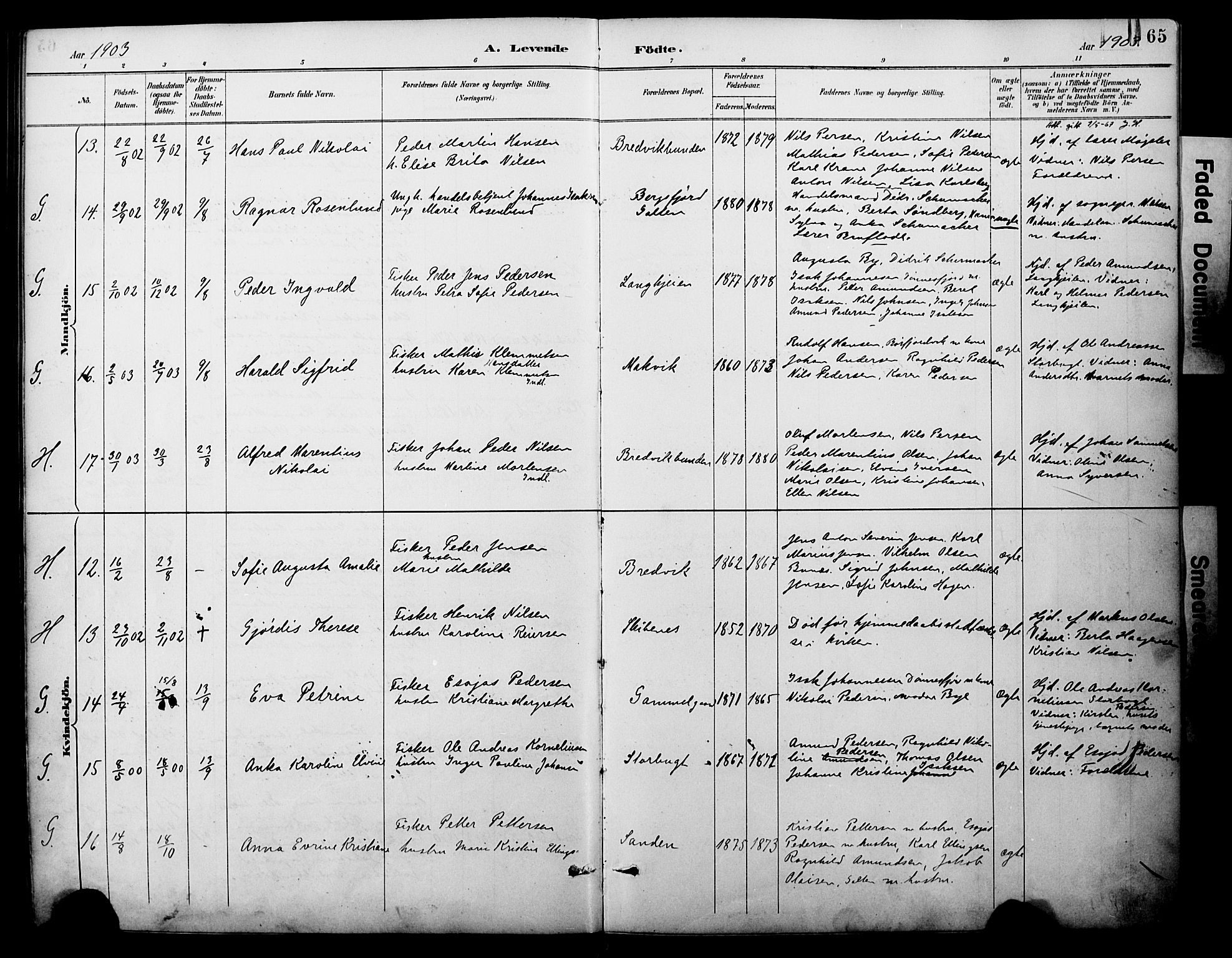 Loppa sokneprestkontor, AV/SATØ-S-1339/H/Ha/L0008kirke: Parish register (official) no. 8, 1889-1907, p. 65