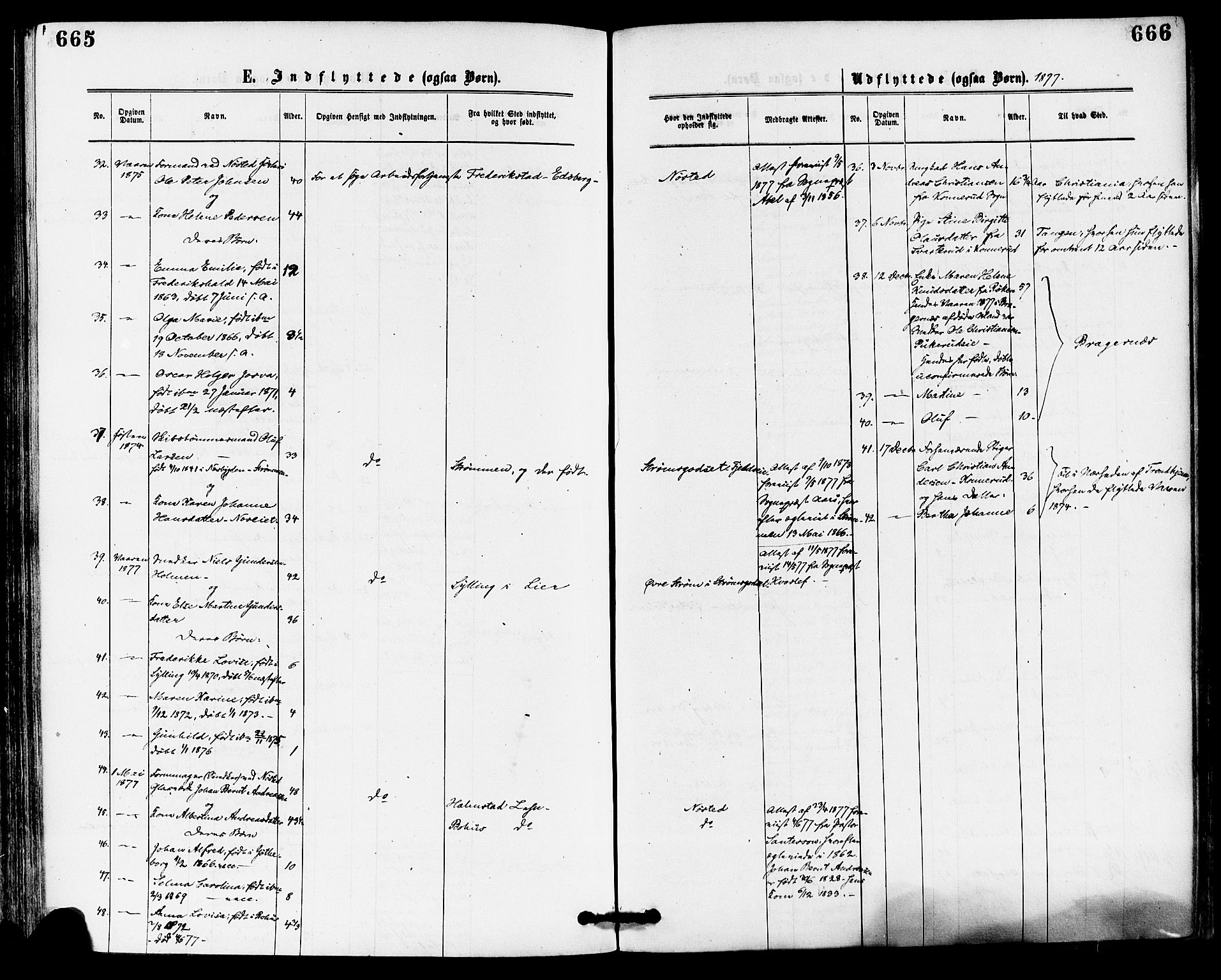 Skoger kirkebøker, AV/SAKO-A-59/F/Fa/L0005: Parish register (official) no. I 5, 1873-1884, p. 665-666