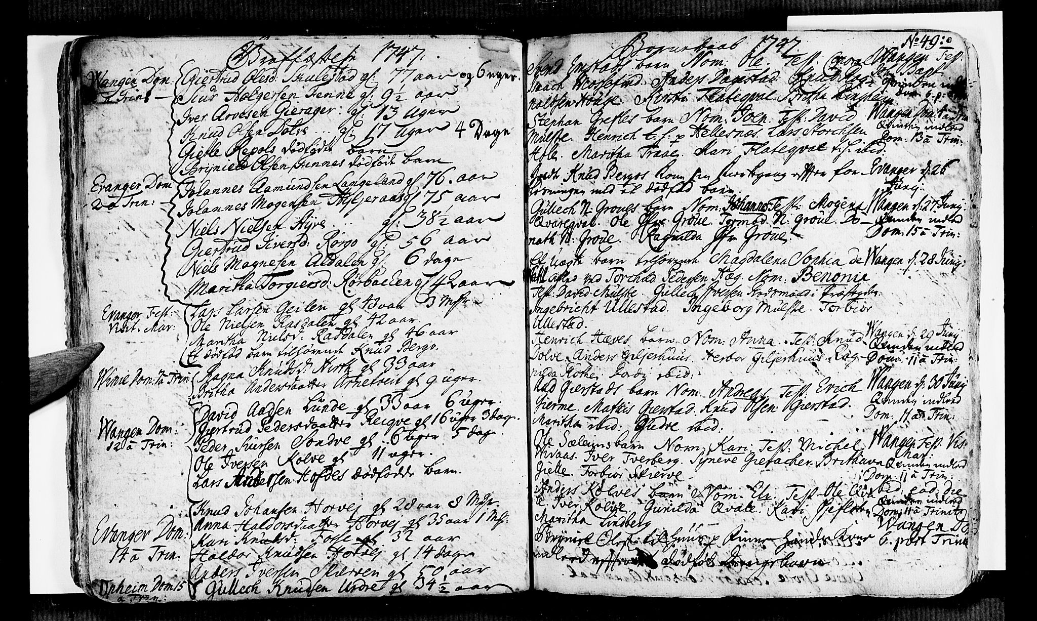 Voss sokneprestembete, AV/SAB-A-79001/H/Haa: Parish register (official) no. A 6, 1744-1752, p. 49