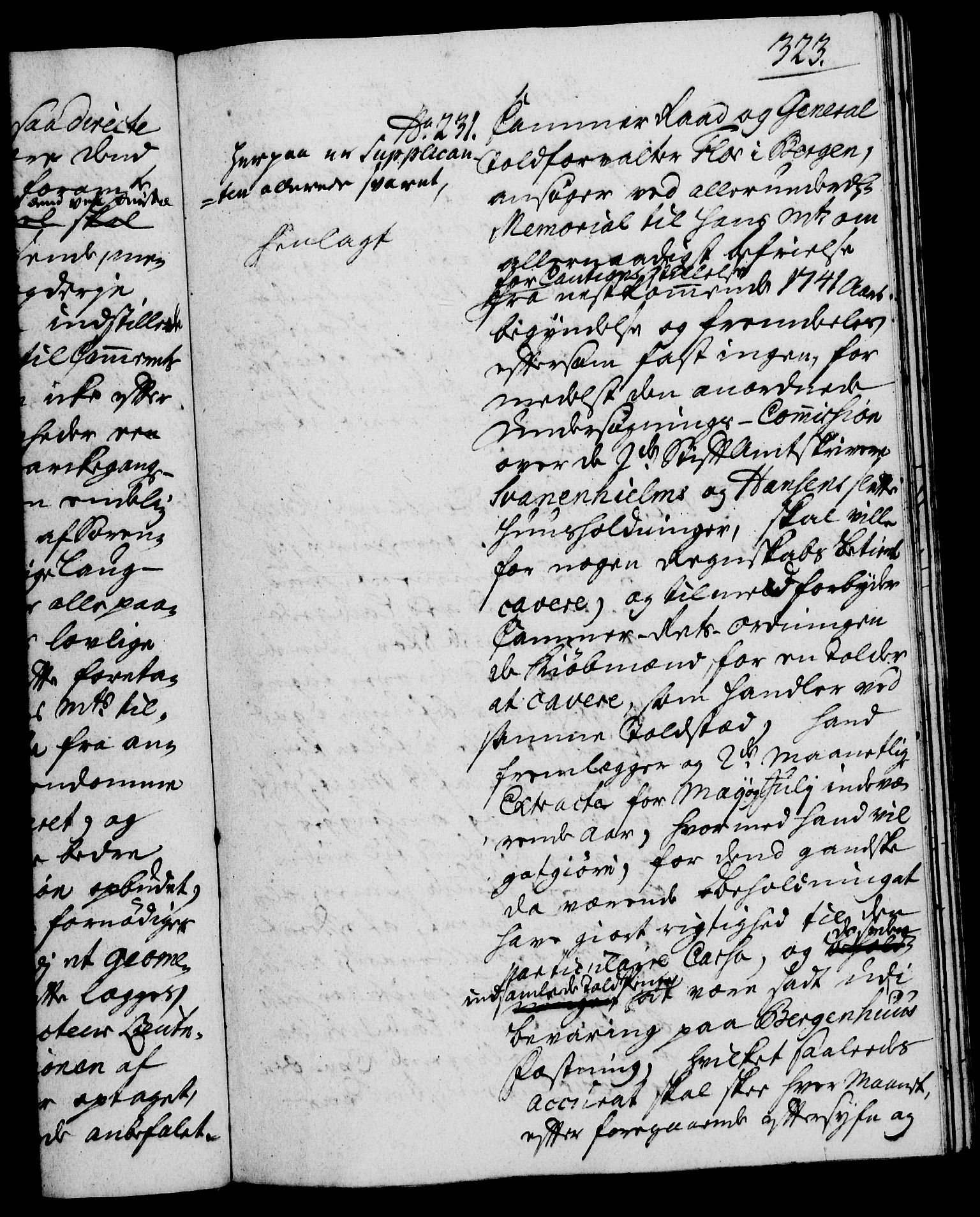 Rentekammeret, Kammerkanselliet, RA/EA-3111/G/Gh/Gha/L0022: Norsk ekstraktmemorialprotokoll (merket RK 53.67), 1739-1741, p. 323