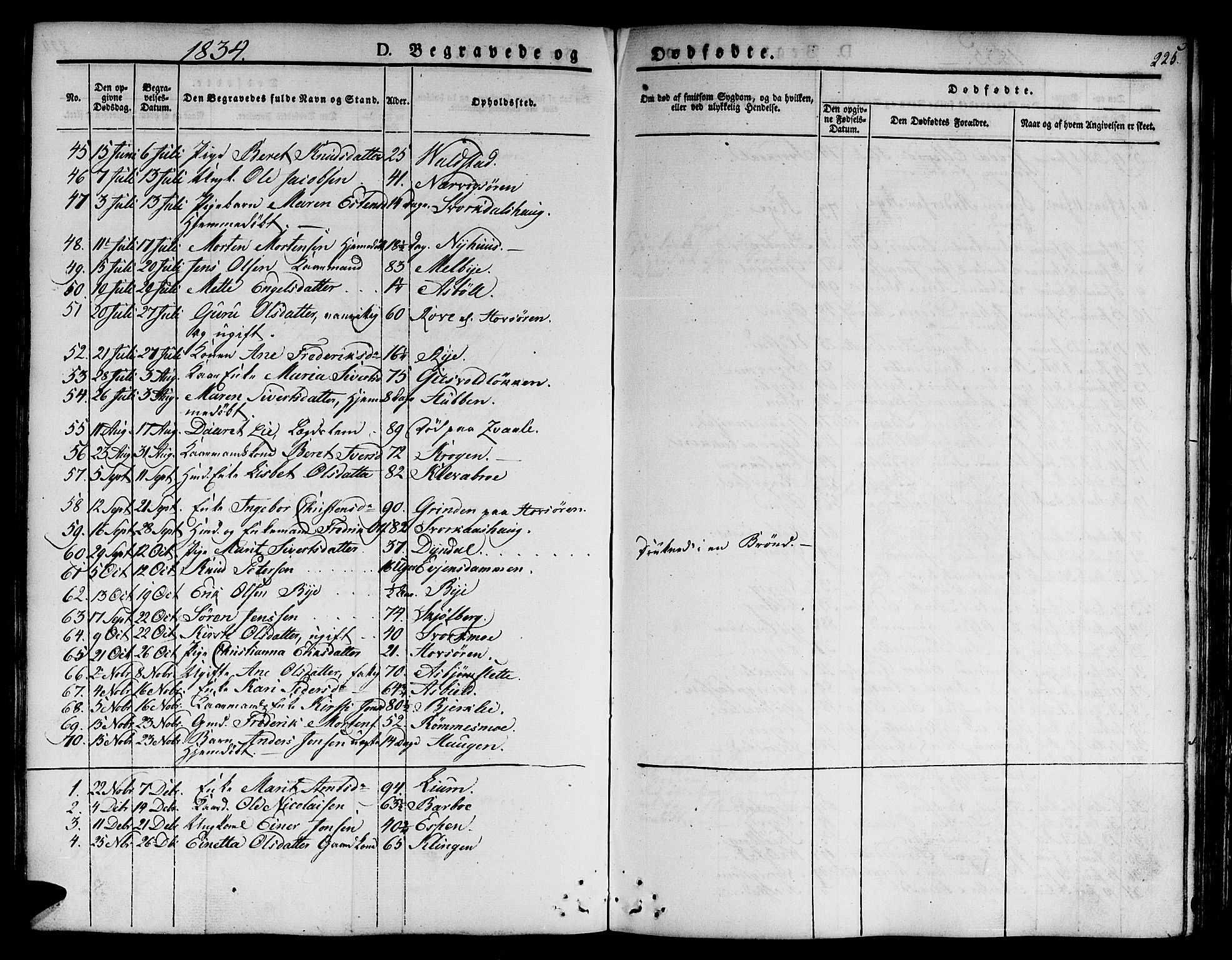 Ministerialprotokoller, klokkerbøker og fødselsregistre - Sør-Trøndelag, AV/SAT-A-1456/668/L0804: Parish register (official) no. 668A04, 1826-1839, p. 225