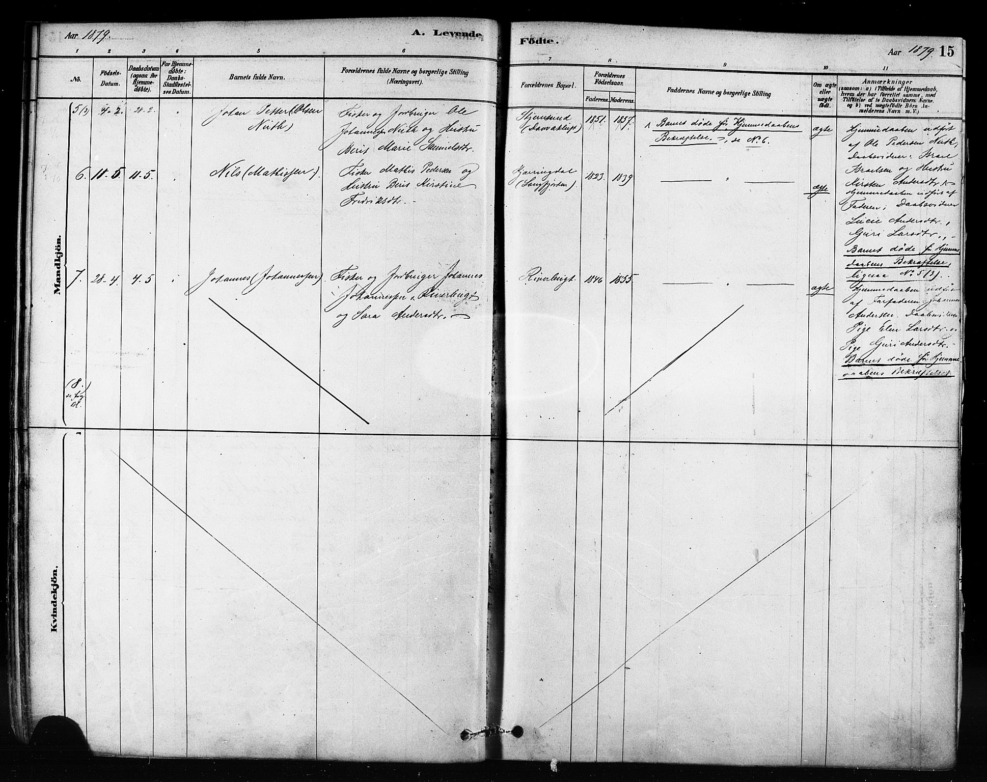 Talvik sokneprestkontor, SATØ/S-1337/H/Ha/L0012kirke: Parish register (official) no. 12, 1878-1886, p. 15