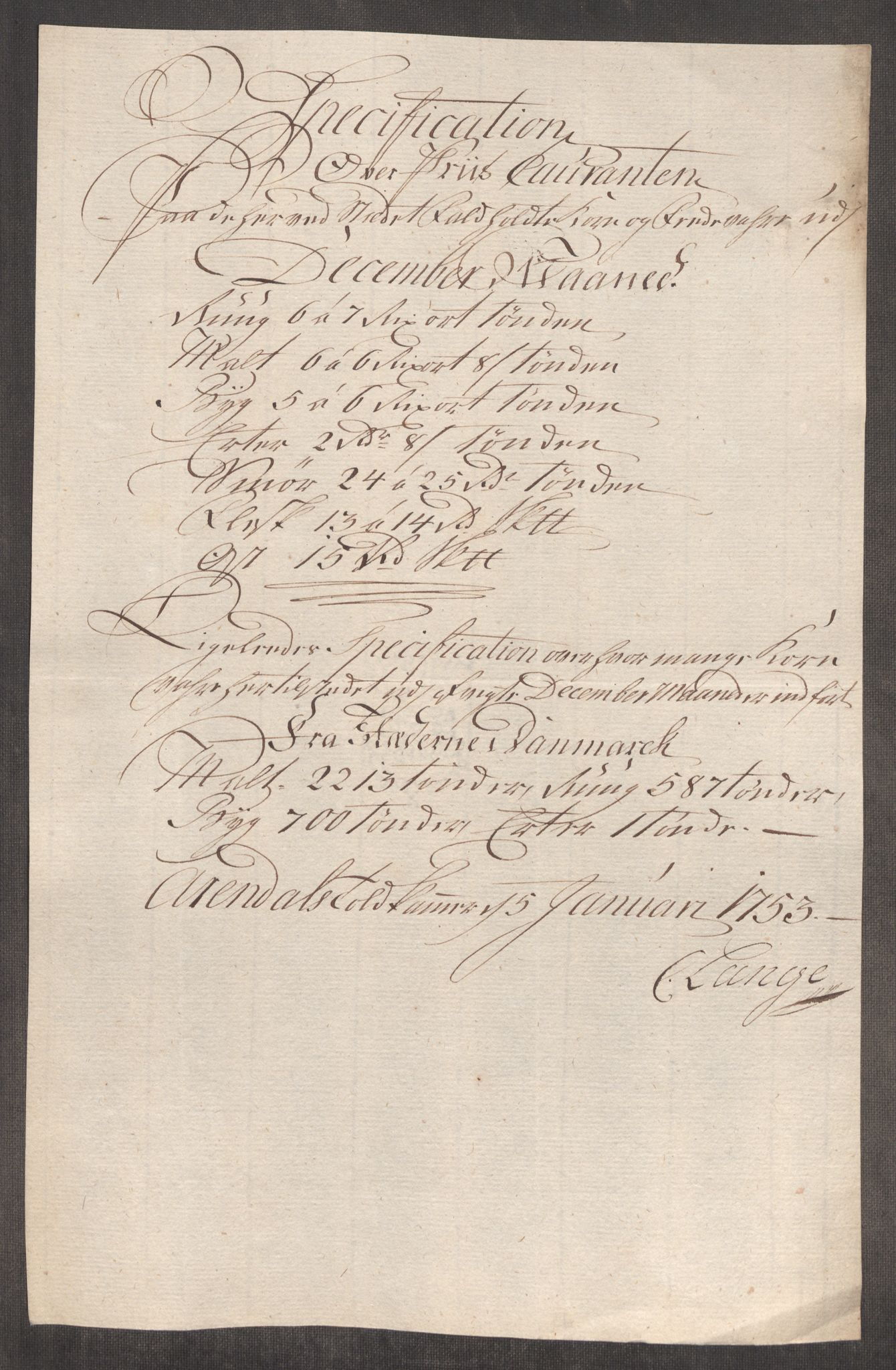 Rentekammeret inntil 1814, Realistisk ordnet avdeling, AV/RA-EA-4070/Oe/L0004: [Ø1]: Priskuranter, 1749-1752, p. 974