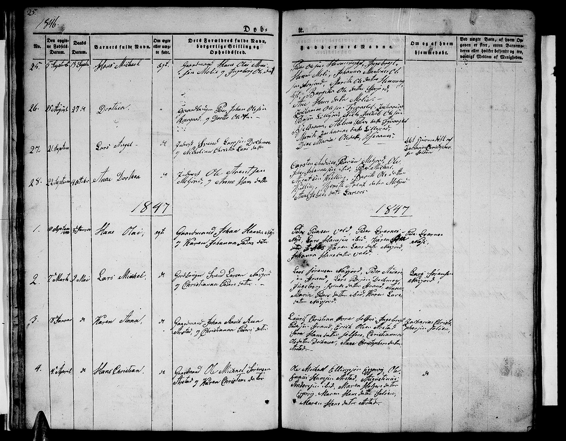 Ministerialprotokoller, klokkerbøker og fødselsregistre - Nordland, AV/SAT-A-1459/846/L0652: Parish register (copy) no. 846C02, 1841-1871, p. 25