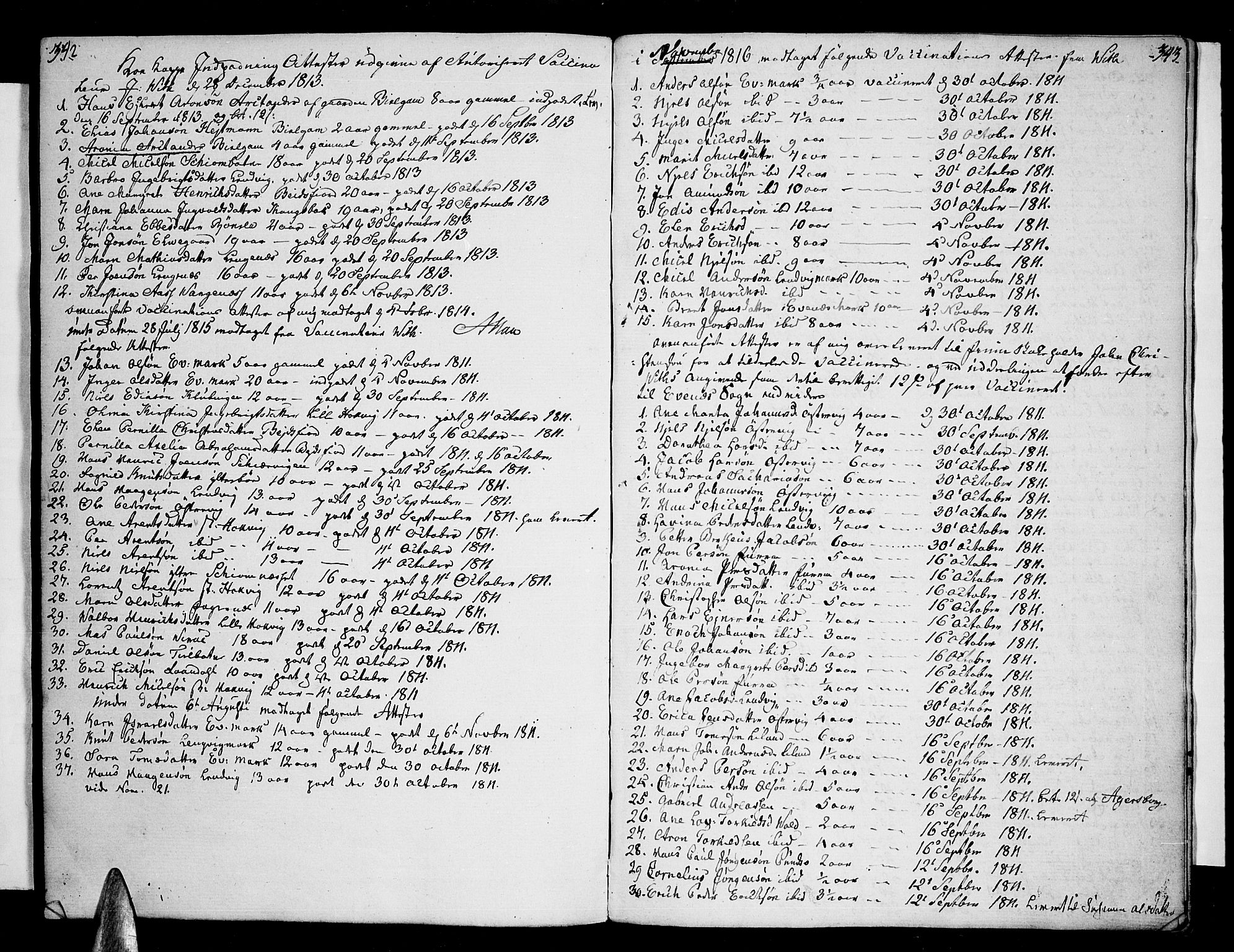 Ministerialprotokoller, klokkerbøker og fødselsregistre - Nordland, SAT/A-1459/863/L0893: Parish register (official) no. 863A05, 1794-1821, p. 342-343