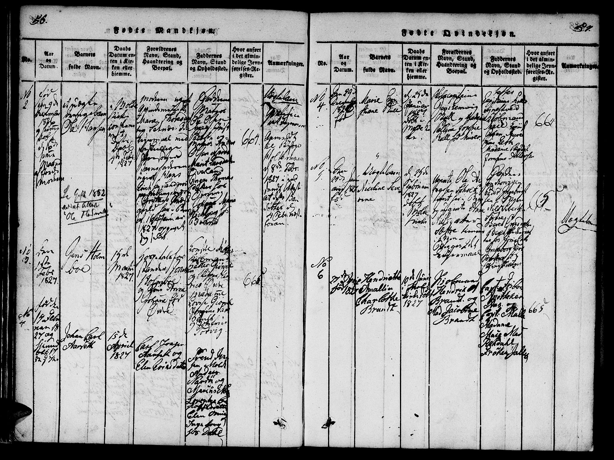Ministerialprotokoller, klokkerbøker og fødselsregistre - Møre og Romsdal, SAT/A-1454/558/L0688: Parish register (official) no. 558A02, 1818-1843, p. 56-57