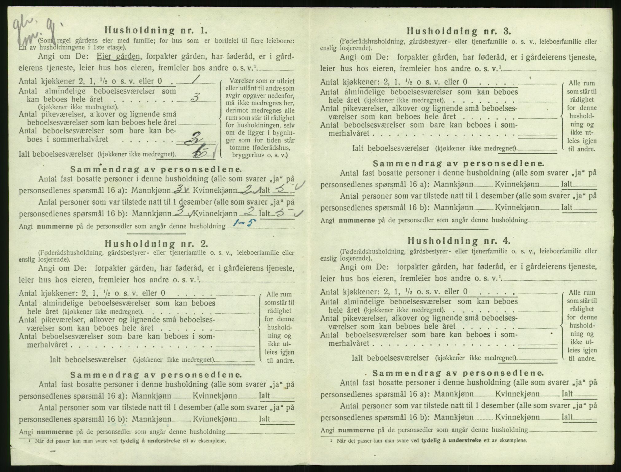 SAT, 1920 census for Rovde, 1920, p. 68