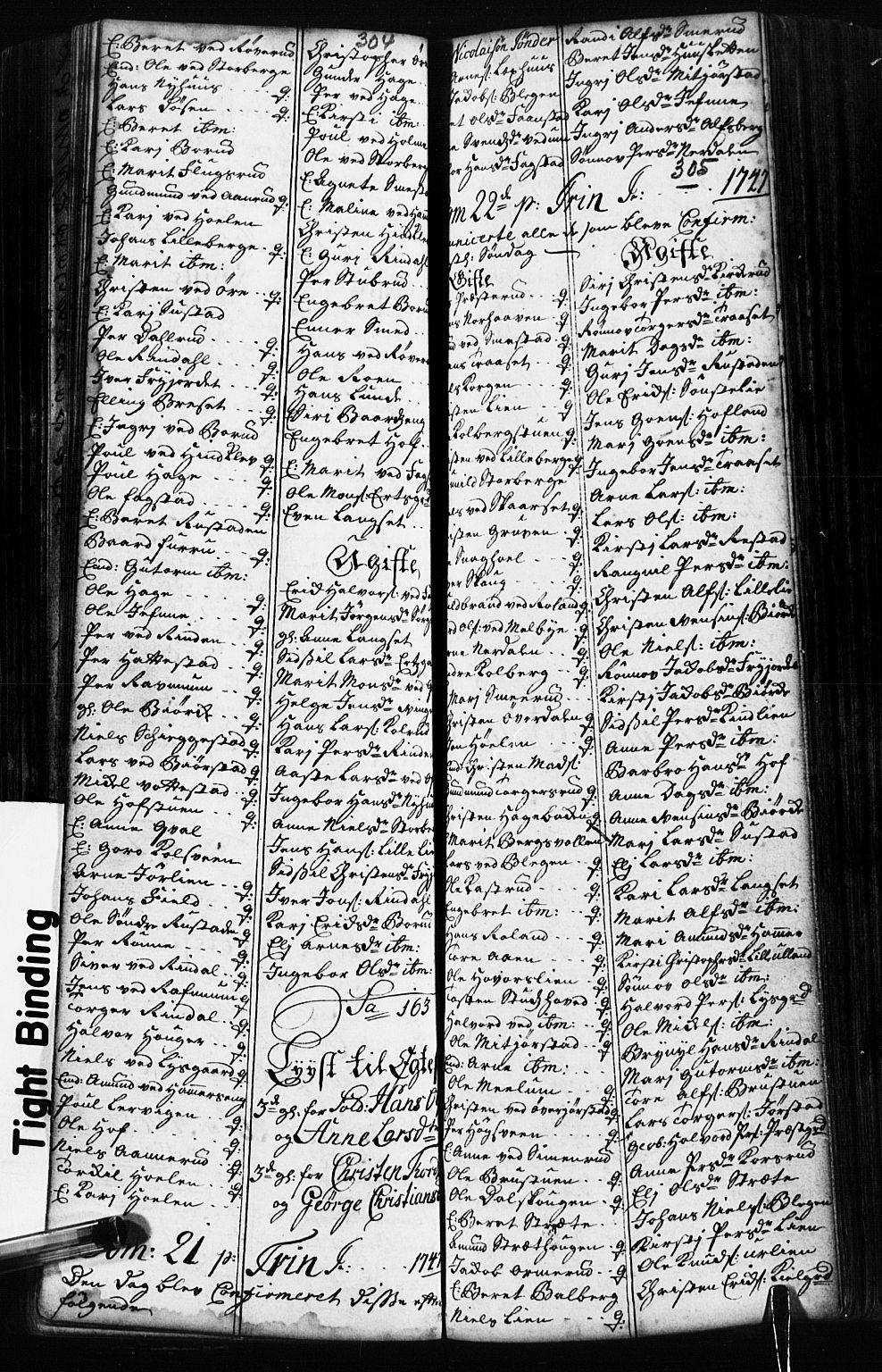 Fåberg prestekontor, AV/SAH-PREST-086/H/Ha/Hab/L0002: Parish register (copy) no. 2, 1741-1756, p. 304-305