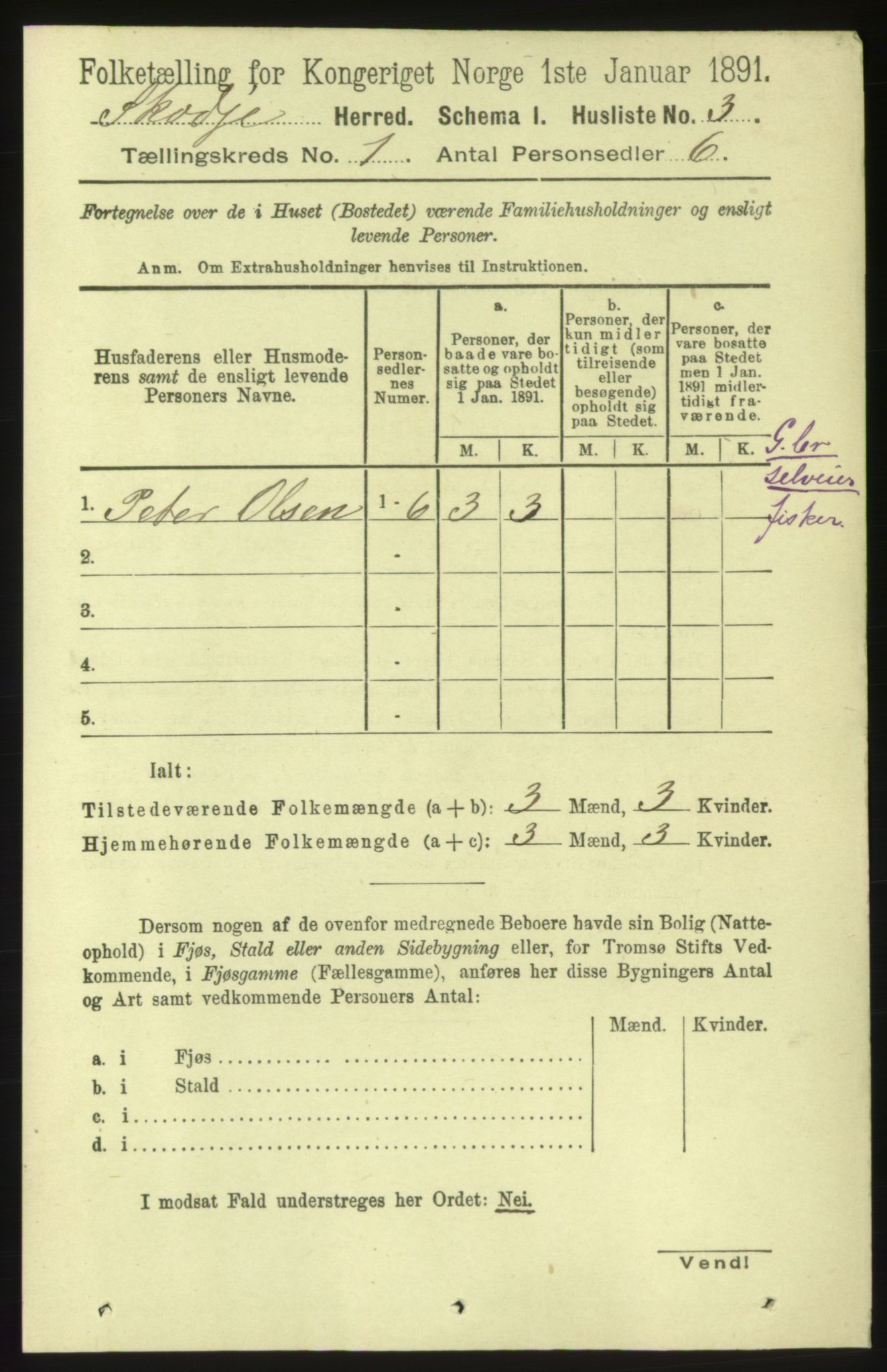 RA, 1891 census for 1529 Skodje, 1891, p. 44