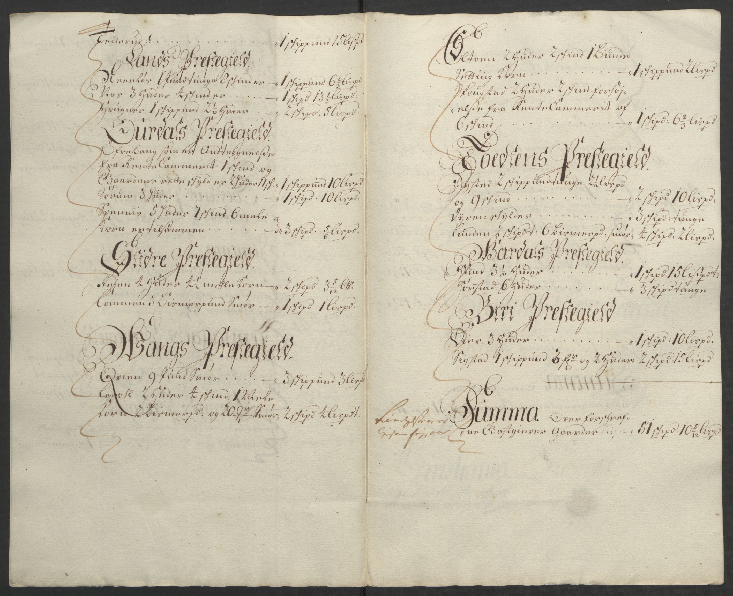 Rentekammeret inntil 1814, Reviderte regnskaper, Fogderegnskap, AV/RA-EA-4092/R18/L1293: Fogderegnskap Hadeland, Toten og Valdres, 1695, p. 171