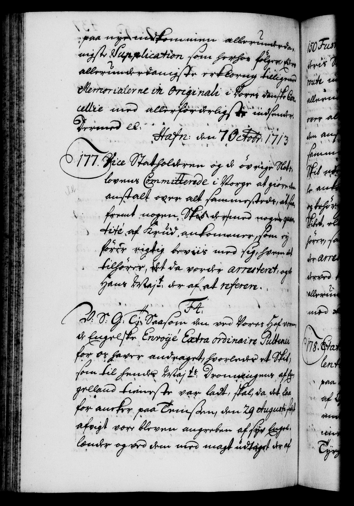 Danske Kanselli 1572-1799, AV/RA-EA-3023/F/Fc/Fca/Fcab/L0019: Norske tegnelser, 1710-1714, p. 437b