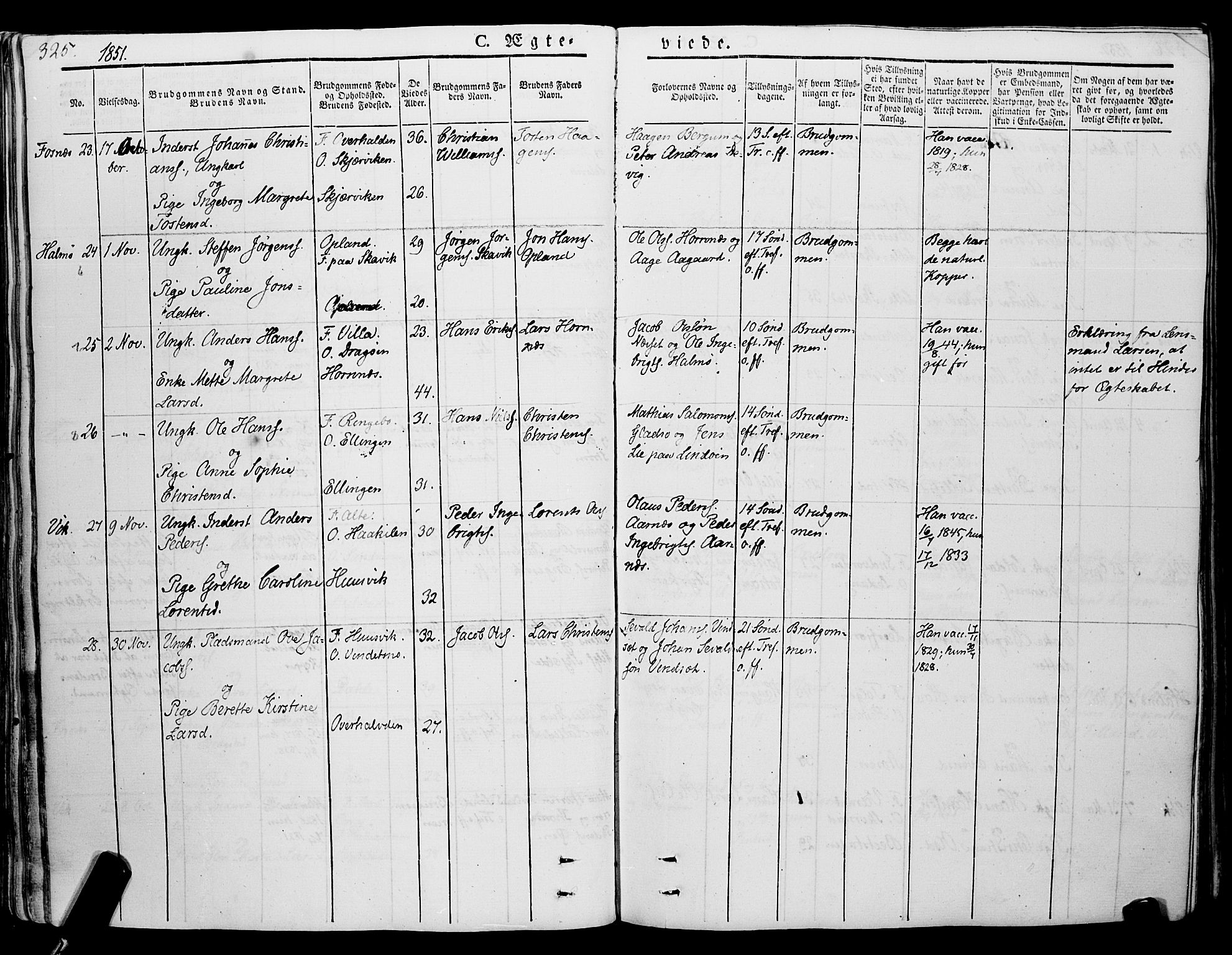 Ministerialprotokoller, klokkerbøker og fødselsregistre - Nord-Trøndelag, SAT/A-1458/773/L0614: Parish register (official) no. 773A05, 1831-1856, p. 325