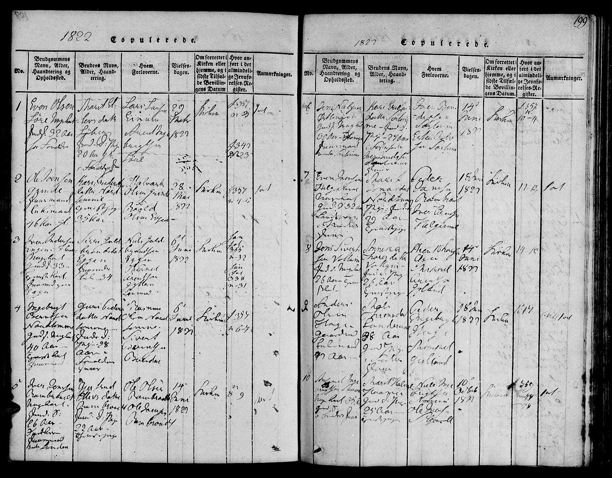 Ministerialprotokoller, klokkerbøker og fødselsregistre - Sør-Trøndelag, SAT/A-1456/692/L1102: Parish register (official) no. 692A02, 1816-1842, p. 199