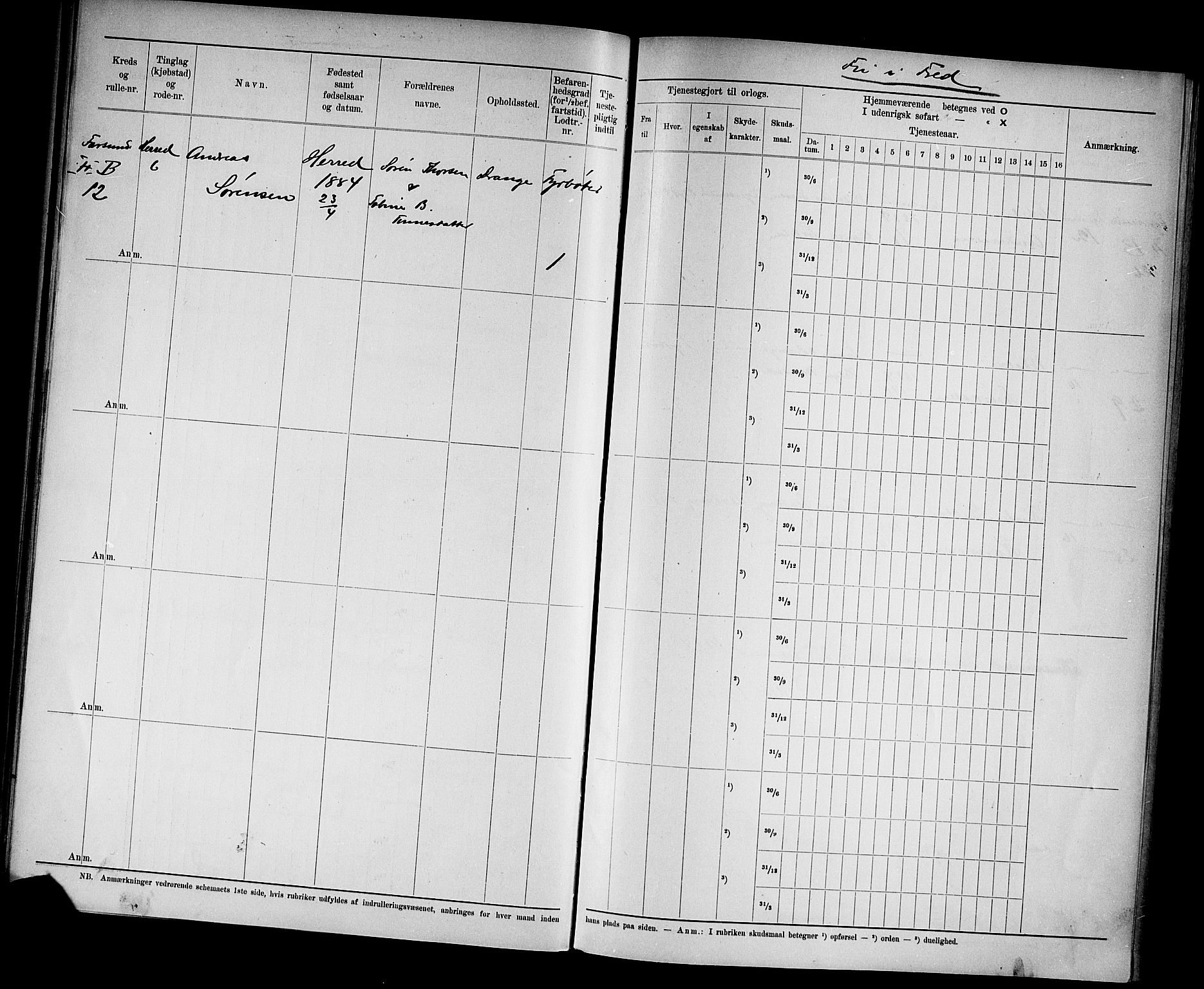 Kristiansand mønstringskrets, AV/SAK-2031-0015/F/Fd/L0009: Rulle sjøvernepliktige, C-9, 1907, p. 47