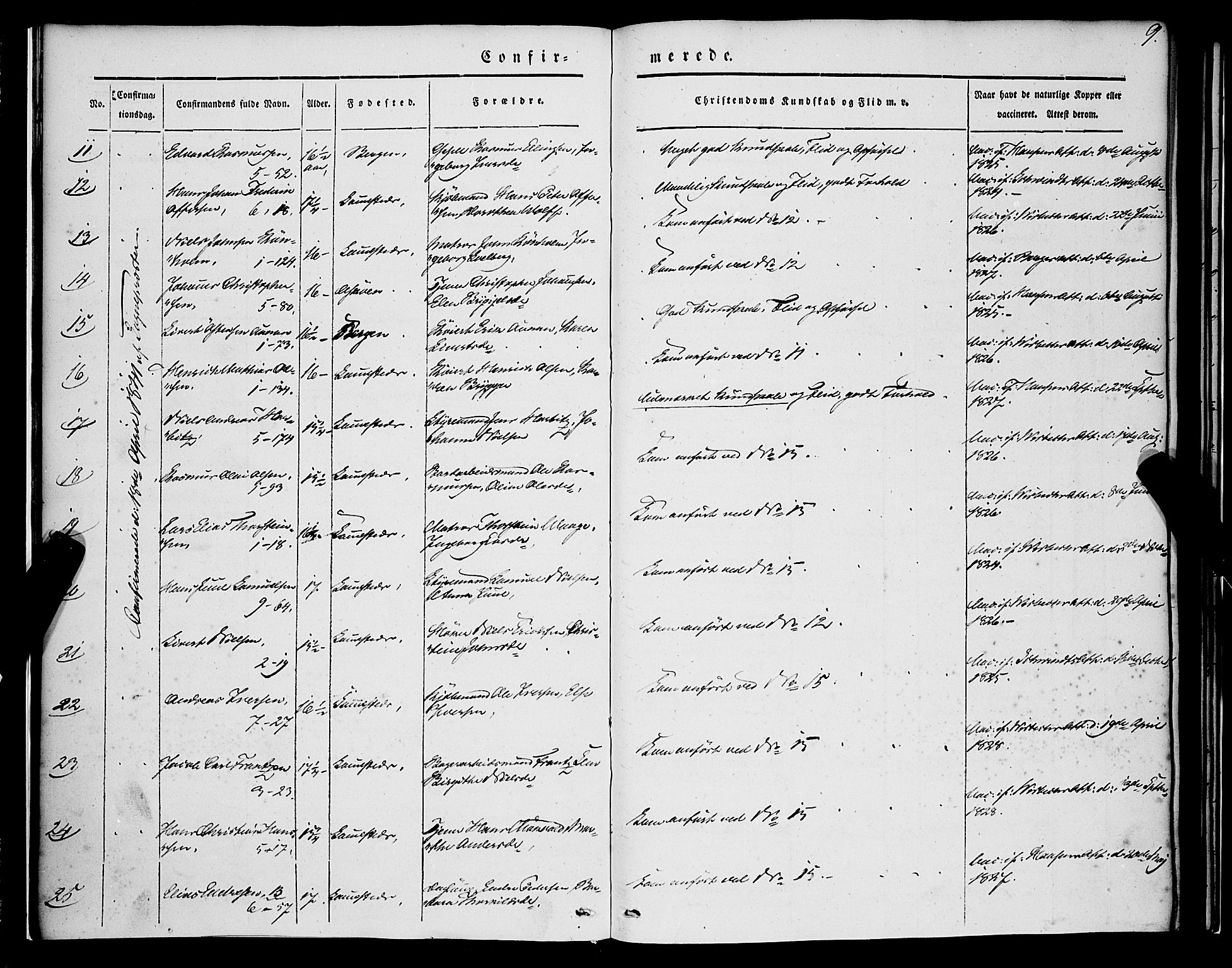 Nykirken Sokneprestembete, SAB/A-77101/H/Haa/L0022: Parish register (official) no. C 1, 1840-1851, p. 9