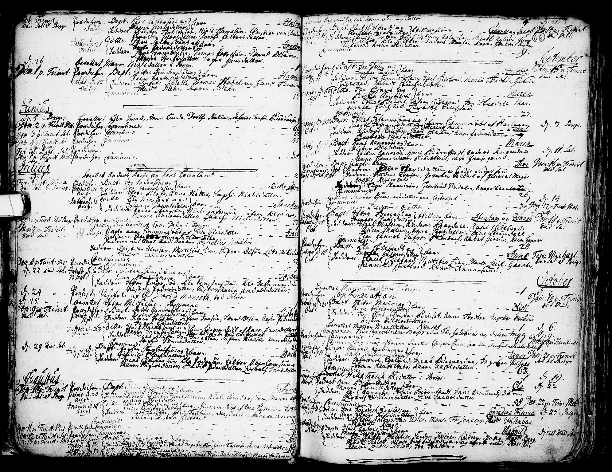 Solum kirkebøker, SAKO/A-306/F/Fa/L0002: Parish register (official) no. I 2, 1713-1761, p. 66