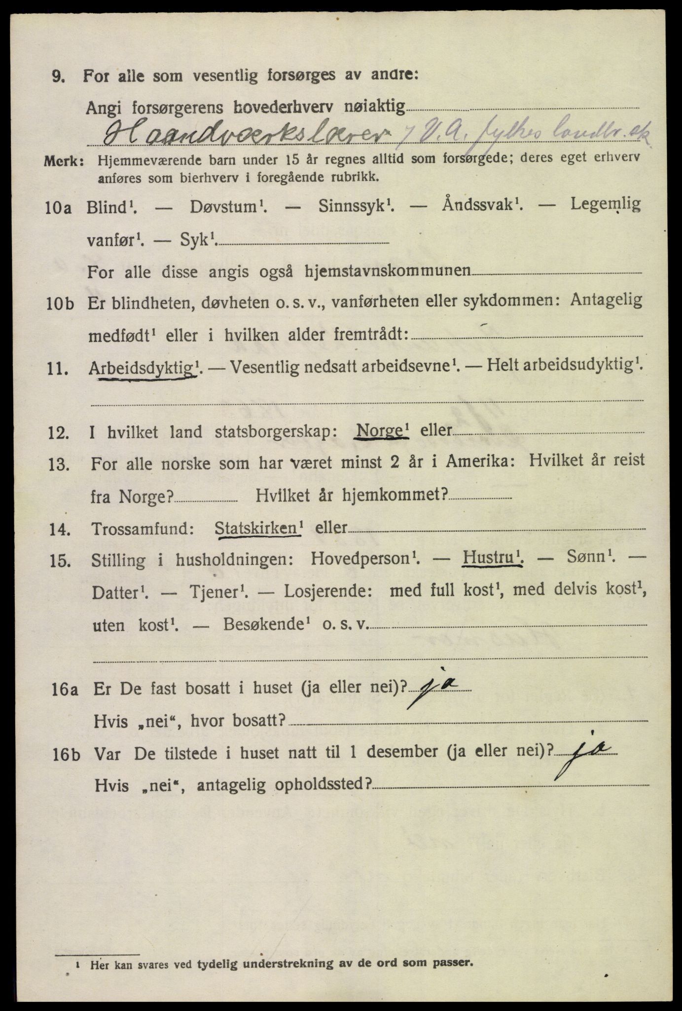 SAK, 1920 census for Søgne, 1920, p. 4034