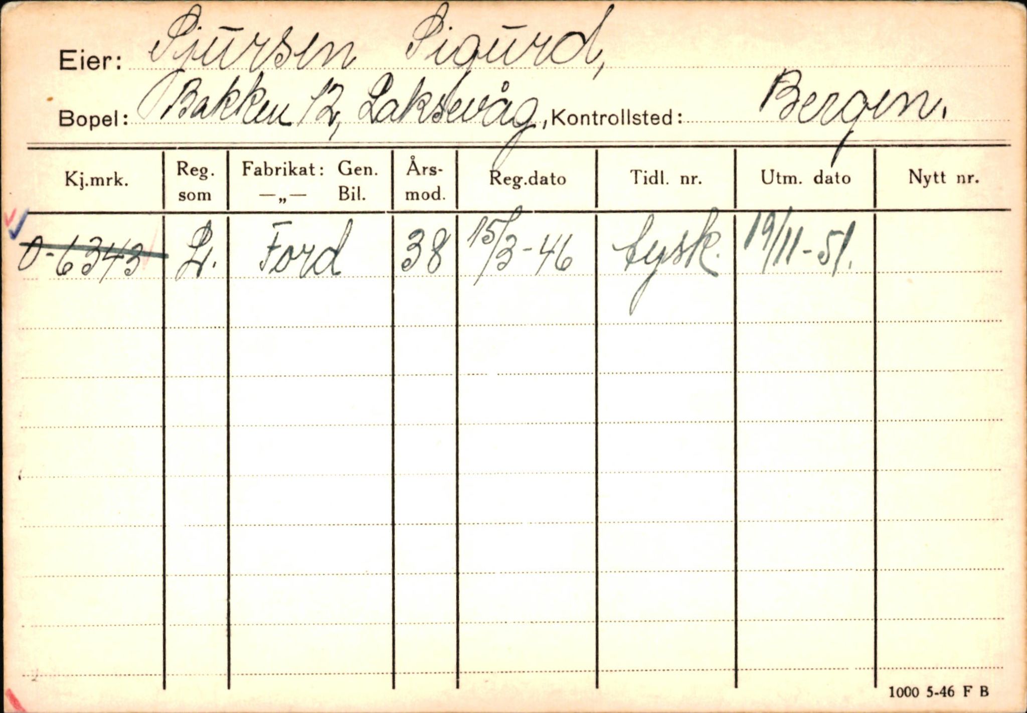 Statens vegvesen, Hordaland vegkontor, AV/SAB-A-5201/2/Hb/L0031: O-eierkort S, 1920-1971, p. 59