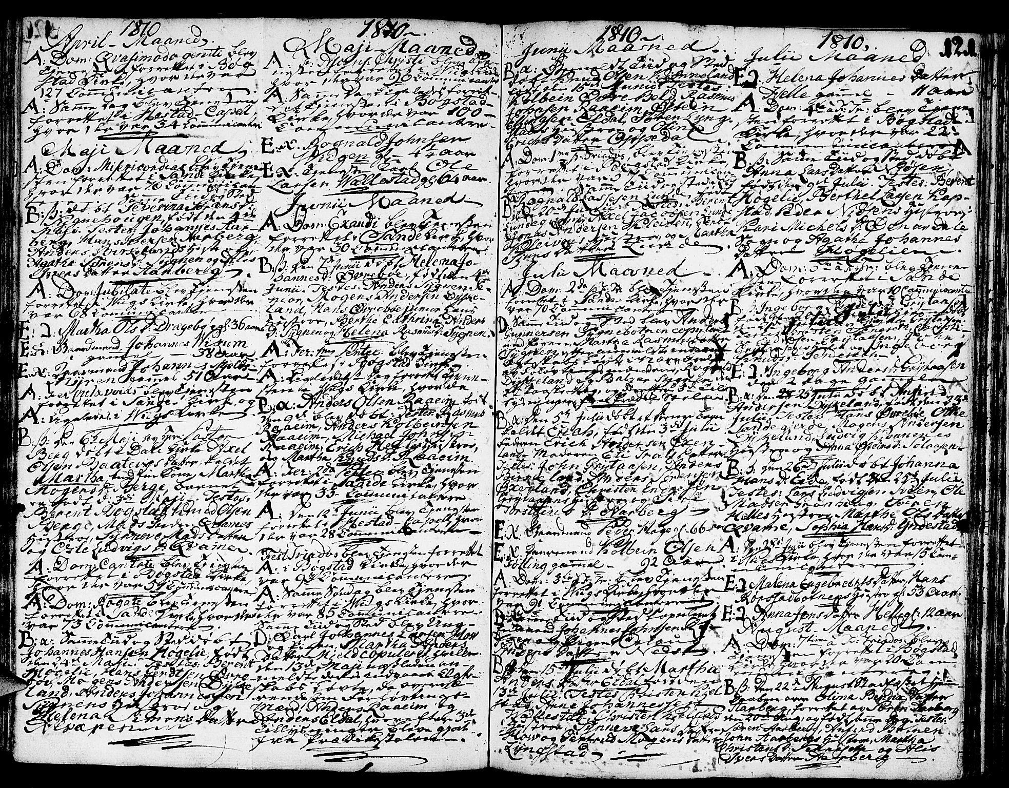 Gaular sokneprestembete, SAB/A-80001/H/Haa: Parish register (official) no. A 2, 1785-1821, p. 121