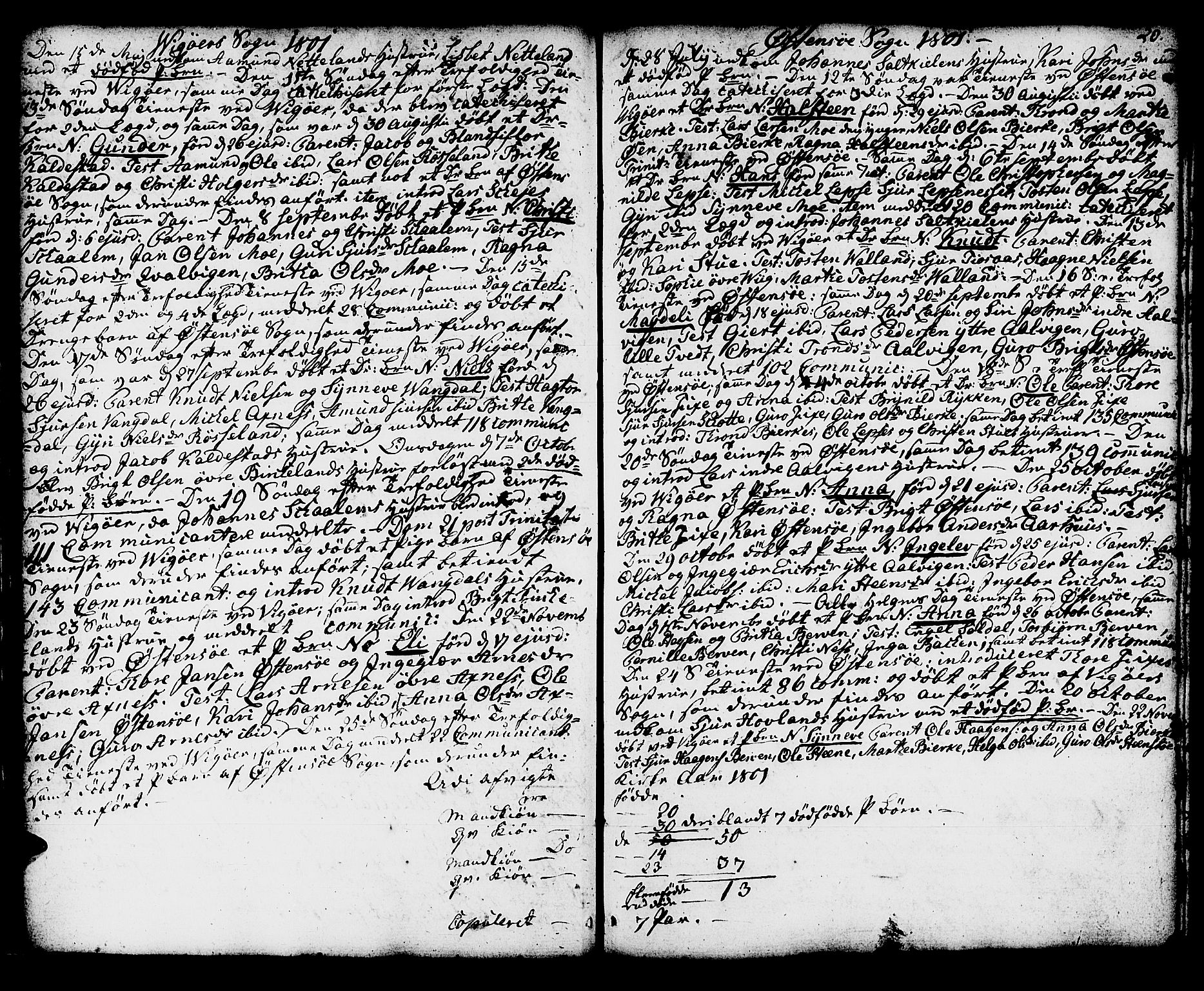 Kvam sokneprestembete, AV/SAB-A-76201/H/Haa: Parish register (official) no. A 5, 1796-1832, p. 20