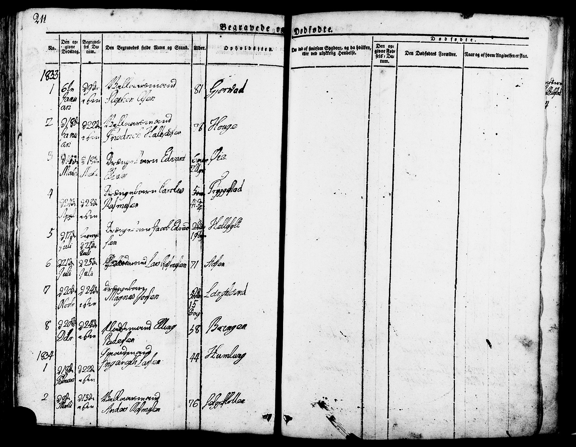 Ministerialprotokoller, klokkerbøker og fødselsregistre - Møre og Romsdal, SAT/A-1454/517/L0221: Parish register (official) no. 517A01, 1827-1858, p. 211