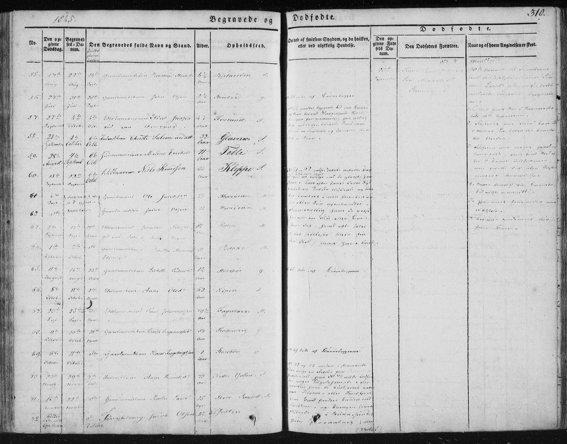 Sund sokneprestembete, AV/SAB-A-99930: Parish register (official) no. A 13, 1835-1849, p. 310