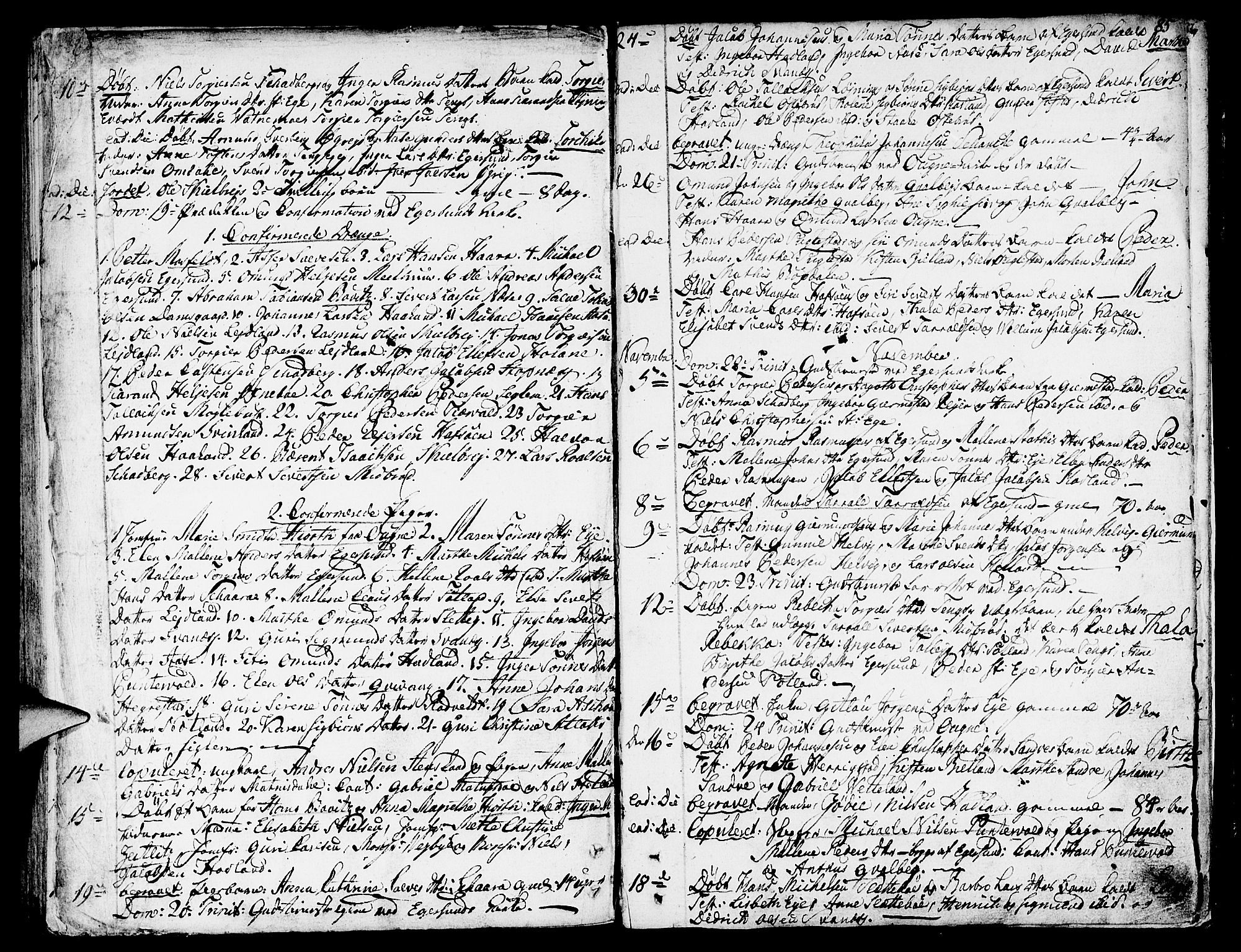 Eigersund sokneprestkontor, SAST/A-101807/S08/L0005: Parish register (official) no. A 5 /1, 1790-1808, p. 85
