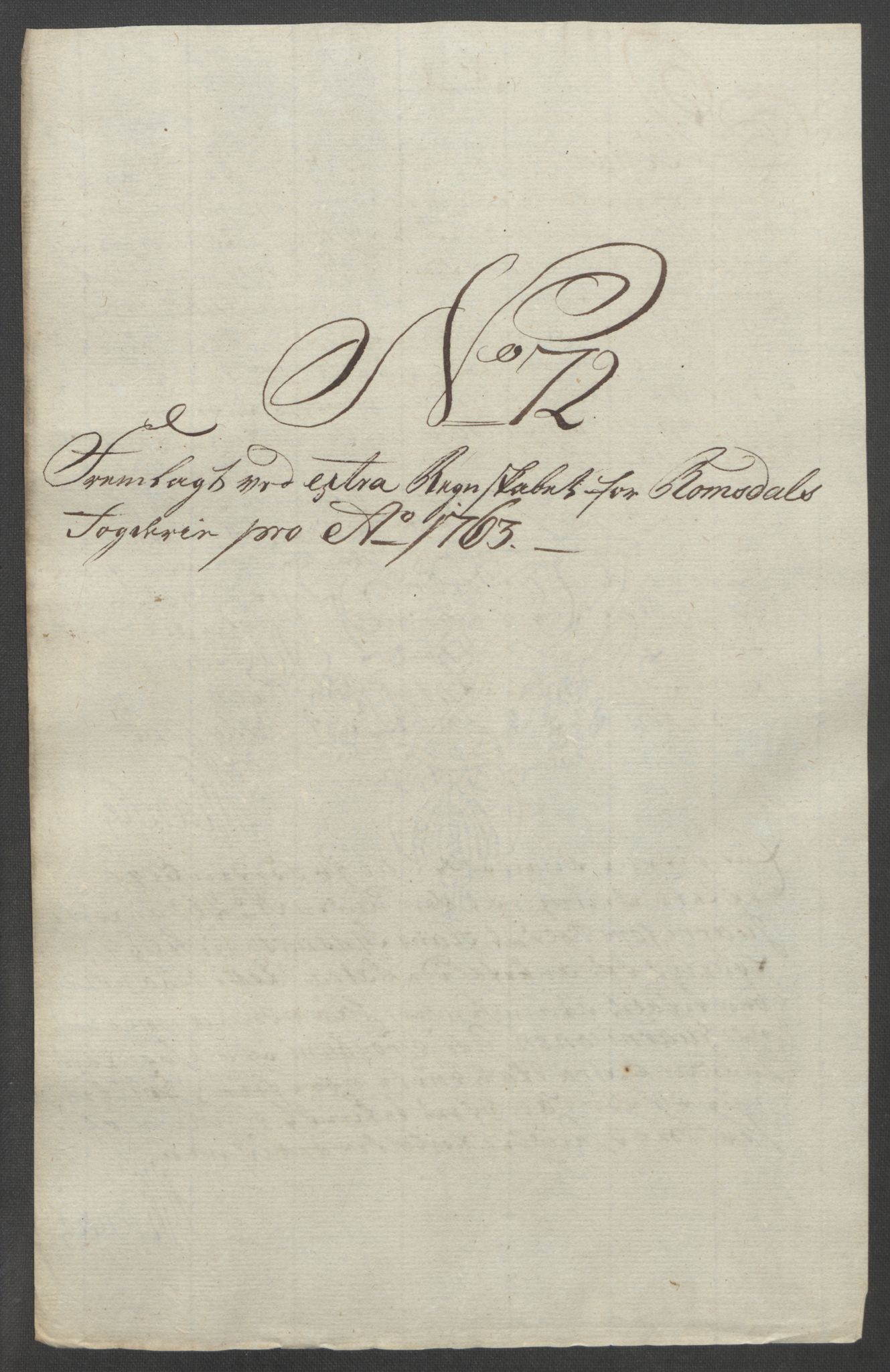 Rentekammeret inntil 1814, Reviderte regnskaper, Fogderegnskap, RA/EA-4092/R55/L3730: Ekstraskatten Romsdal, 1762-1763, p. 524