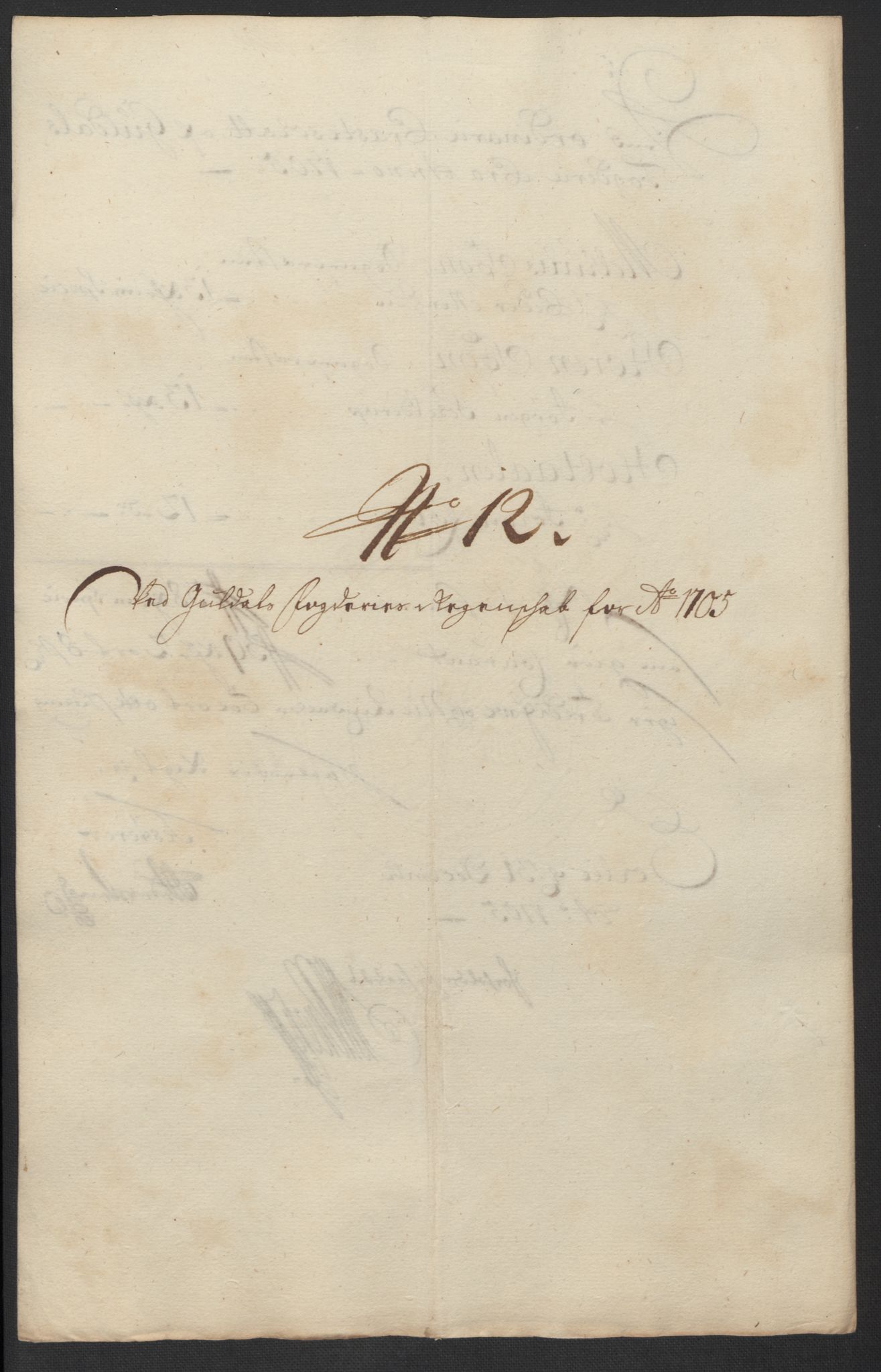 Rentekammeret inntil 1814, Reviderte regnskaper, Fogderegnskap, RA/EA-4092/R60/L3955: Fogderegnskap Orkdal og Gauldal, 1705, p. 395