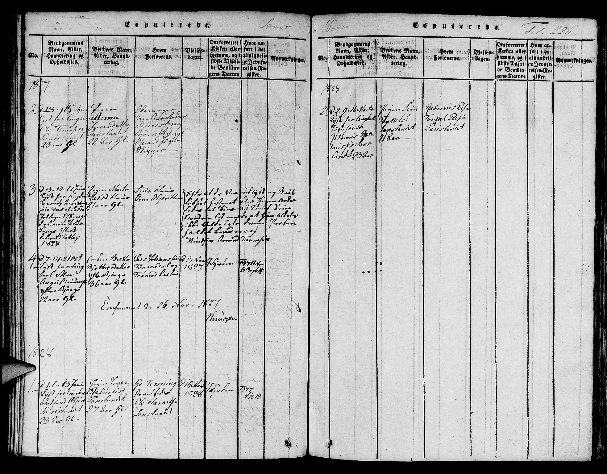 Jelsa sokneprestkontor, SAST/A-101842/01/V: Parish register (copy) no. B 1 /2, 1816-1828, p. 226