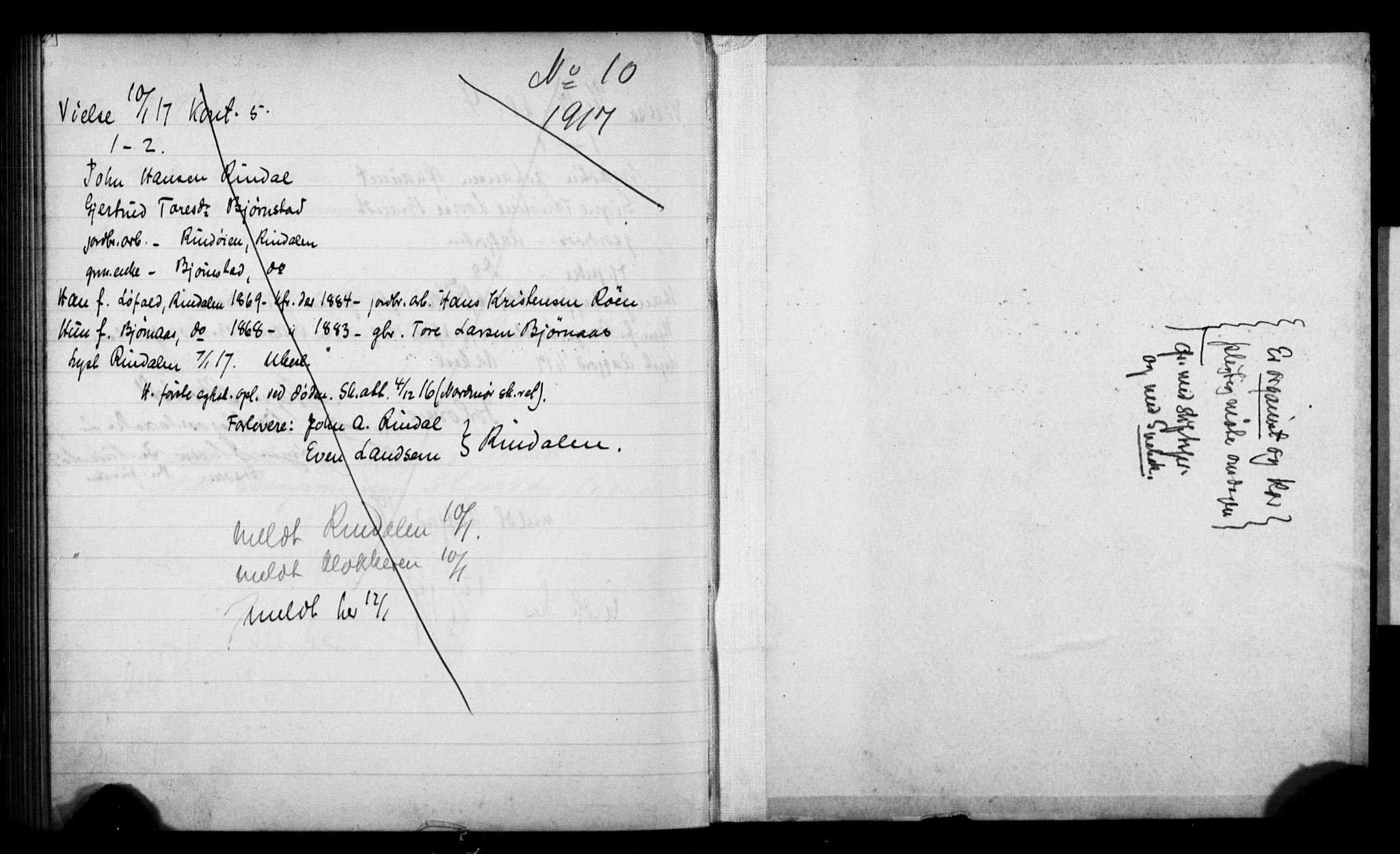 Ministerialprotokoller, klokkerbøker og fødselsregistre - Sør-Trøndelag, AV/SAT-A-1456/601/L0076: Banns register no. 601B09, 1915-1917