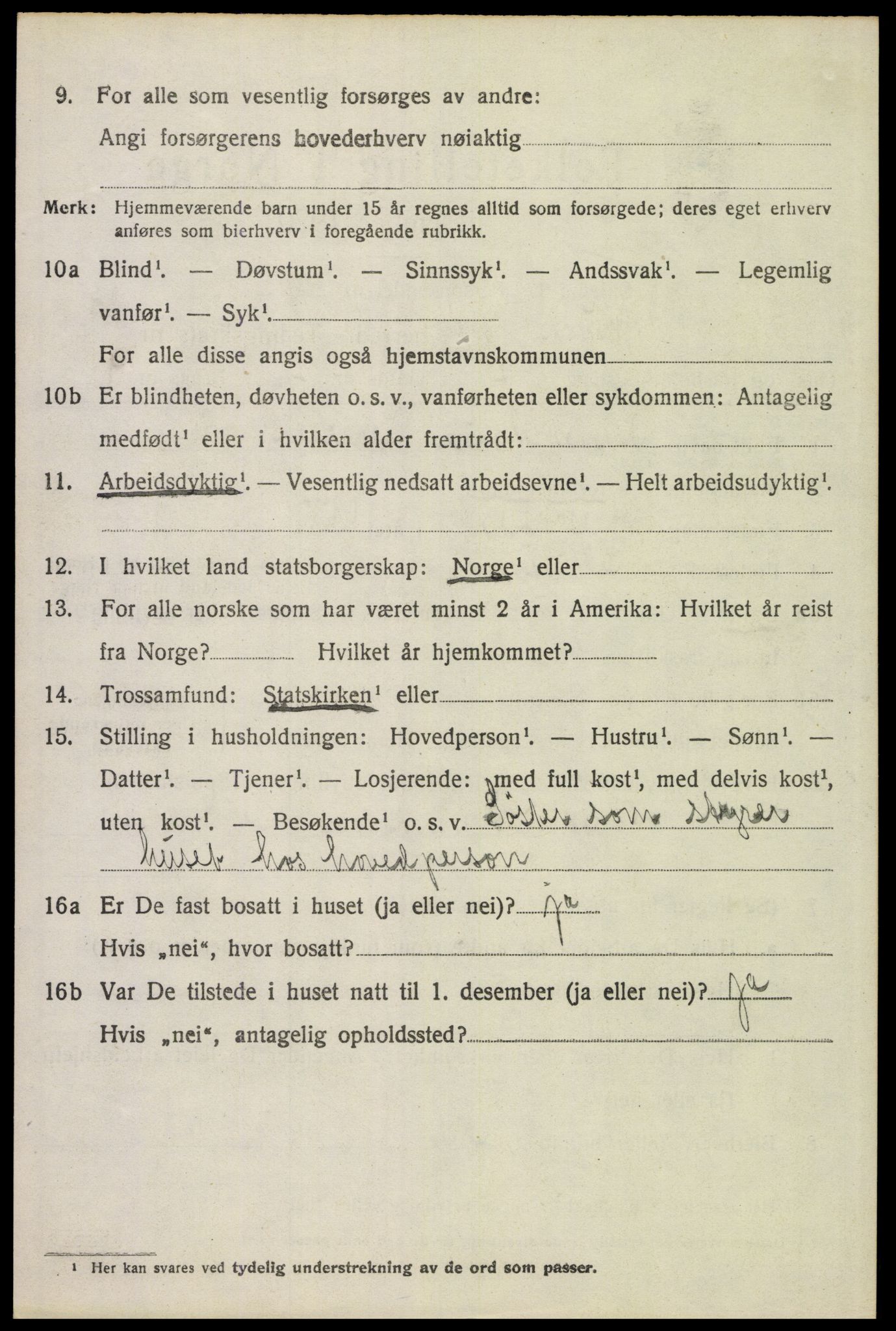 SAH, 1920 census for Elverum, 1920, p. 17707