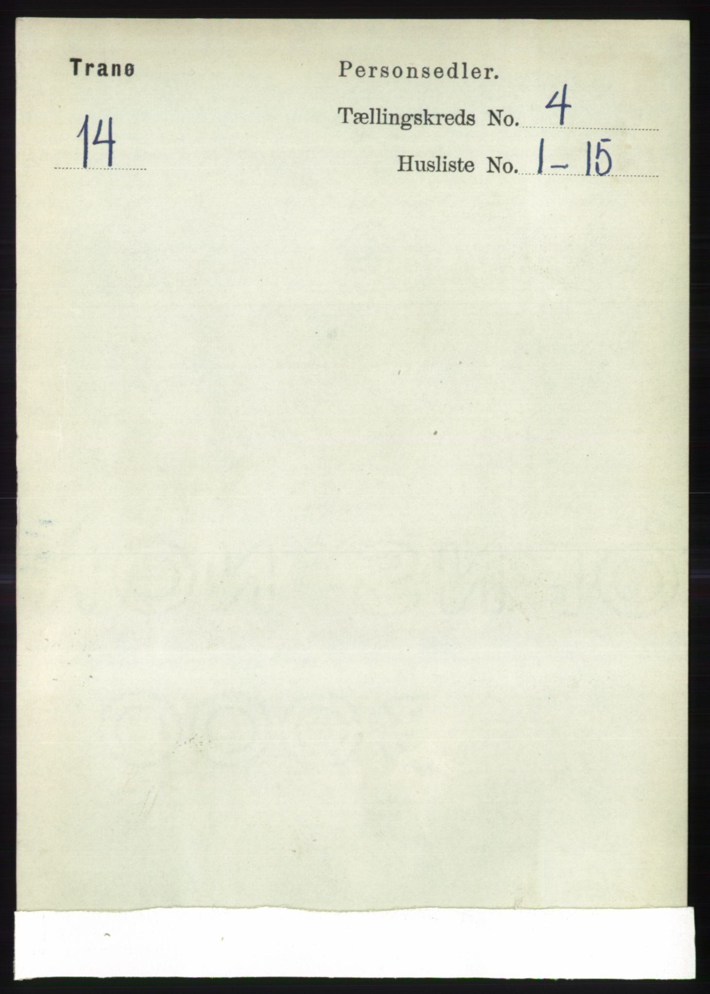 RA, 1891 census for 1927 Tranøy, 1891, p. 1434