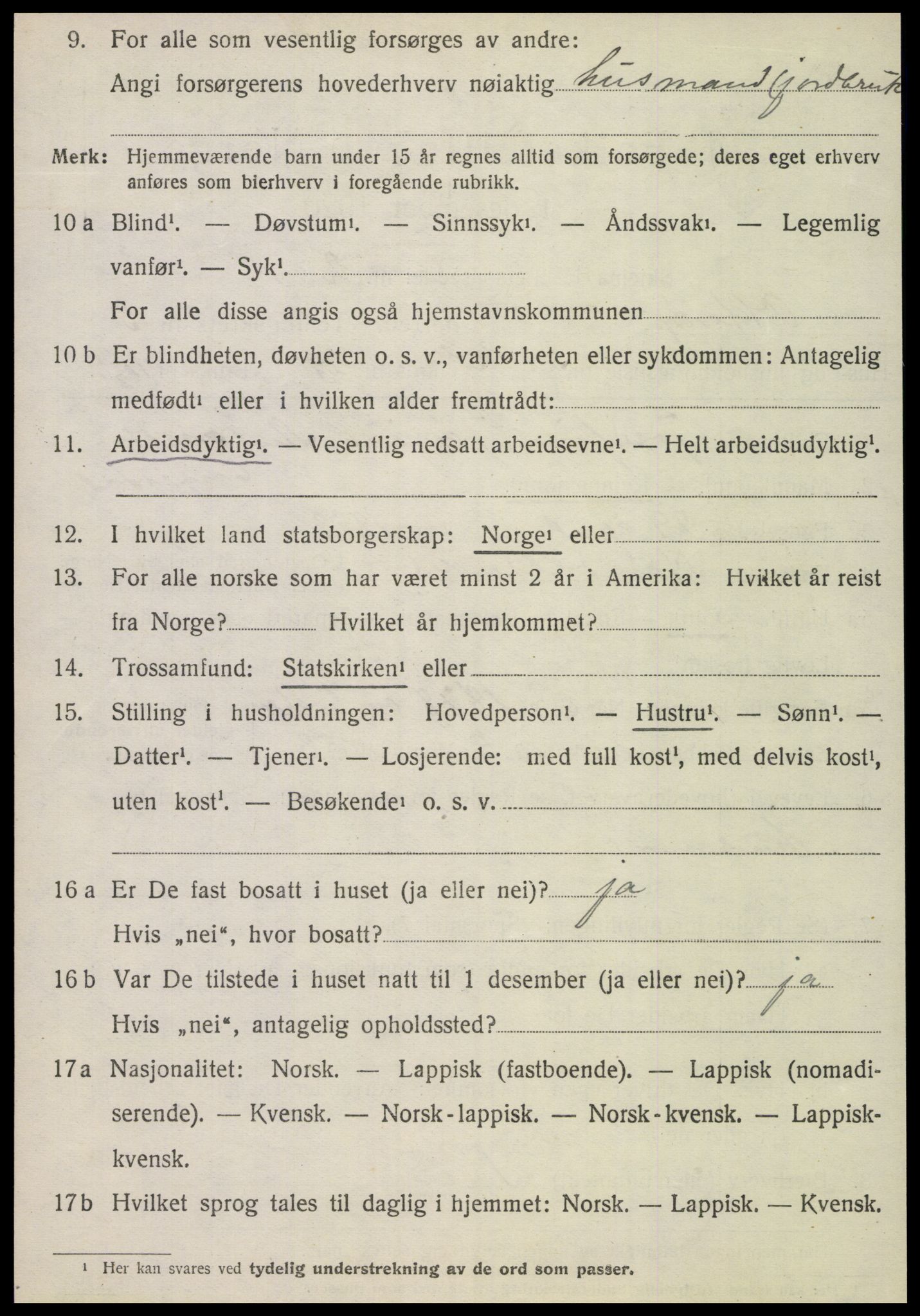 SAT, 1920 census for Otterøy, 1920, p. 1408