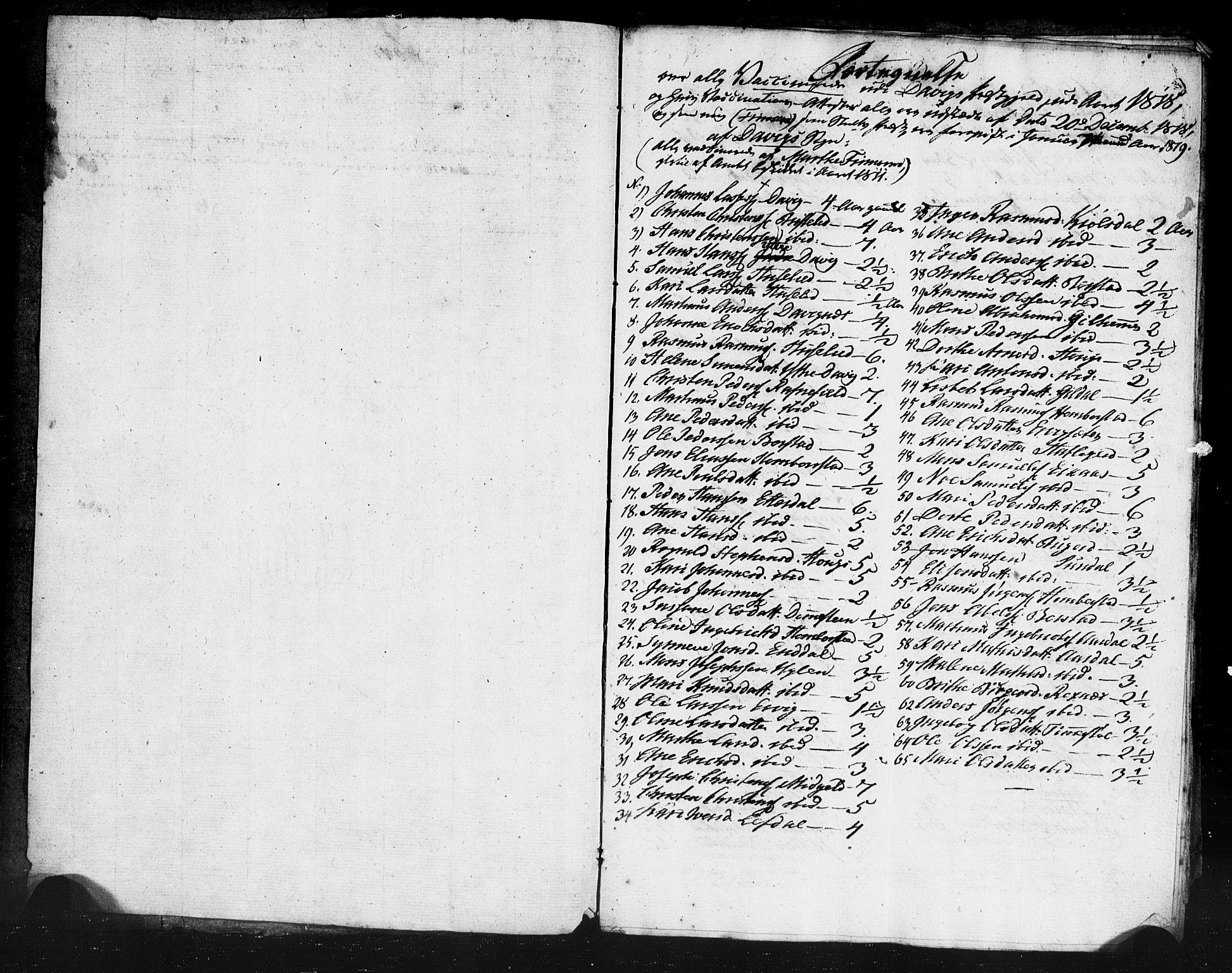 Davik sokneprestembete, SAB/A-79701/H/Haa/Haaa: Parish register (official) no. A 7, 1818-1829