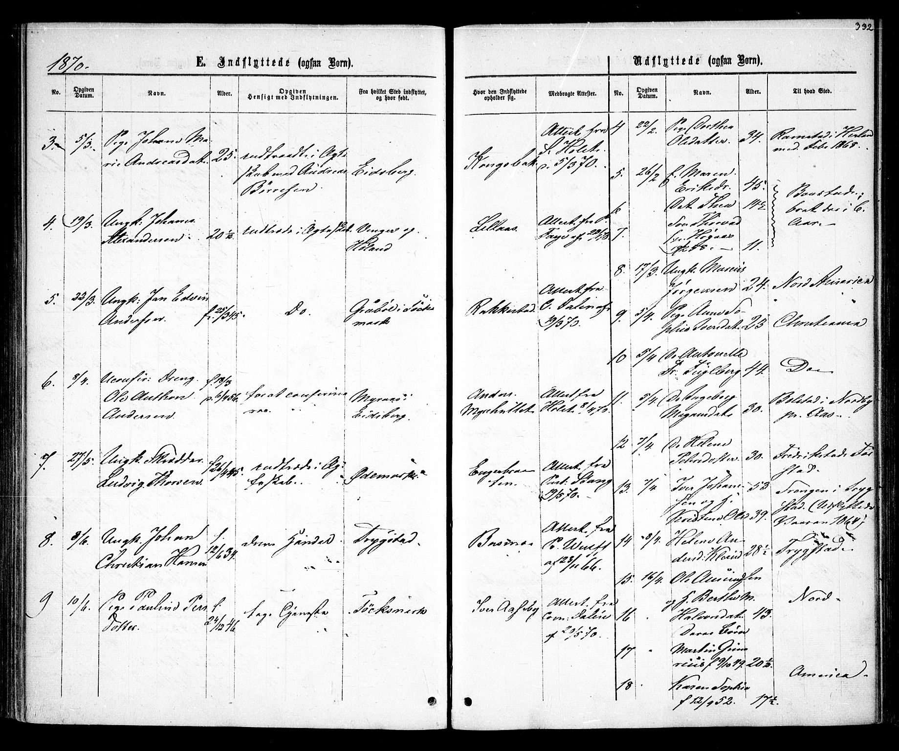 Rødenes prestekontor Kirkebøker, AV/SAO-A-2005/F/Fa/L0008: Parish register (official) no. I 8, 1869-1879, p. 332