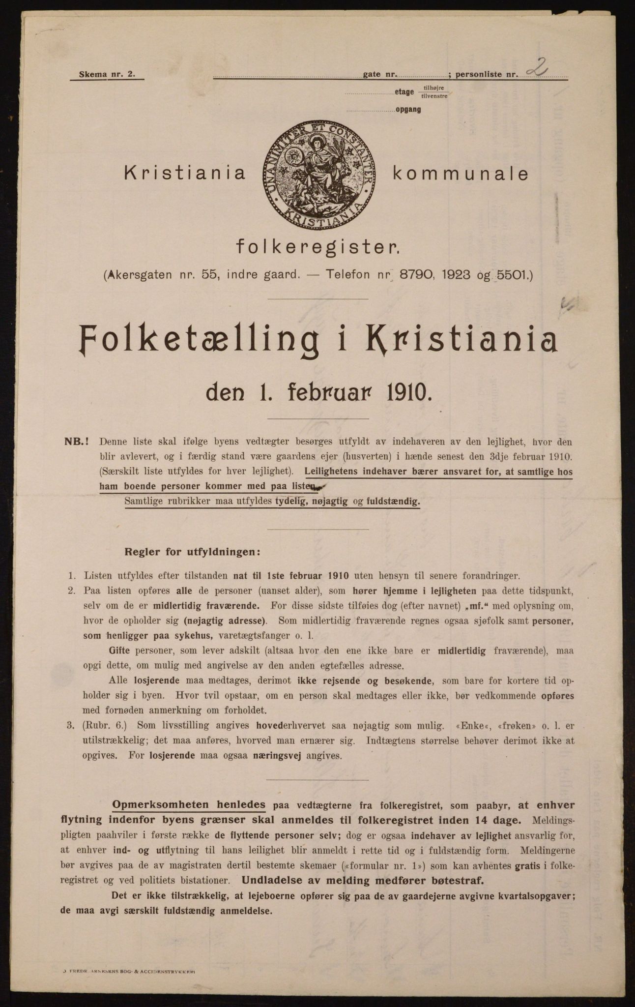 OBA, Municipal Census 1910 for Kristiania, 1910, p. 45687