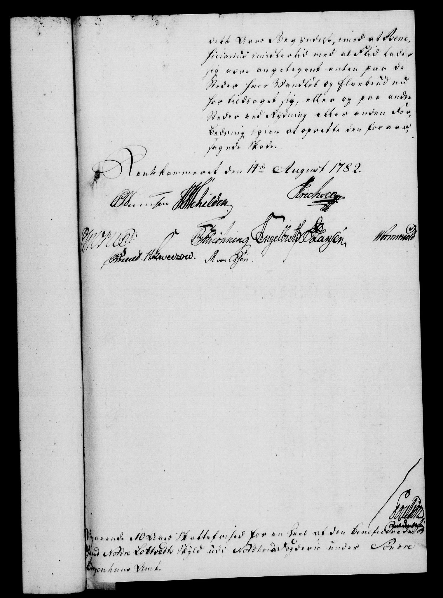 Rentekammeret, Kammerkanselliet, AV/RA-EA-3111/G/Gf/Gfa/L0064: Norsk relasjons- og resolusjonsprotokoll (merket RK 52.64), 1782, p. 430